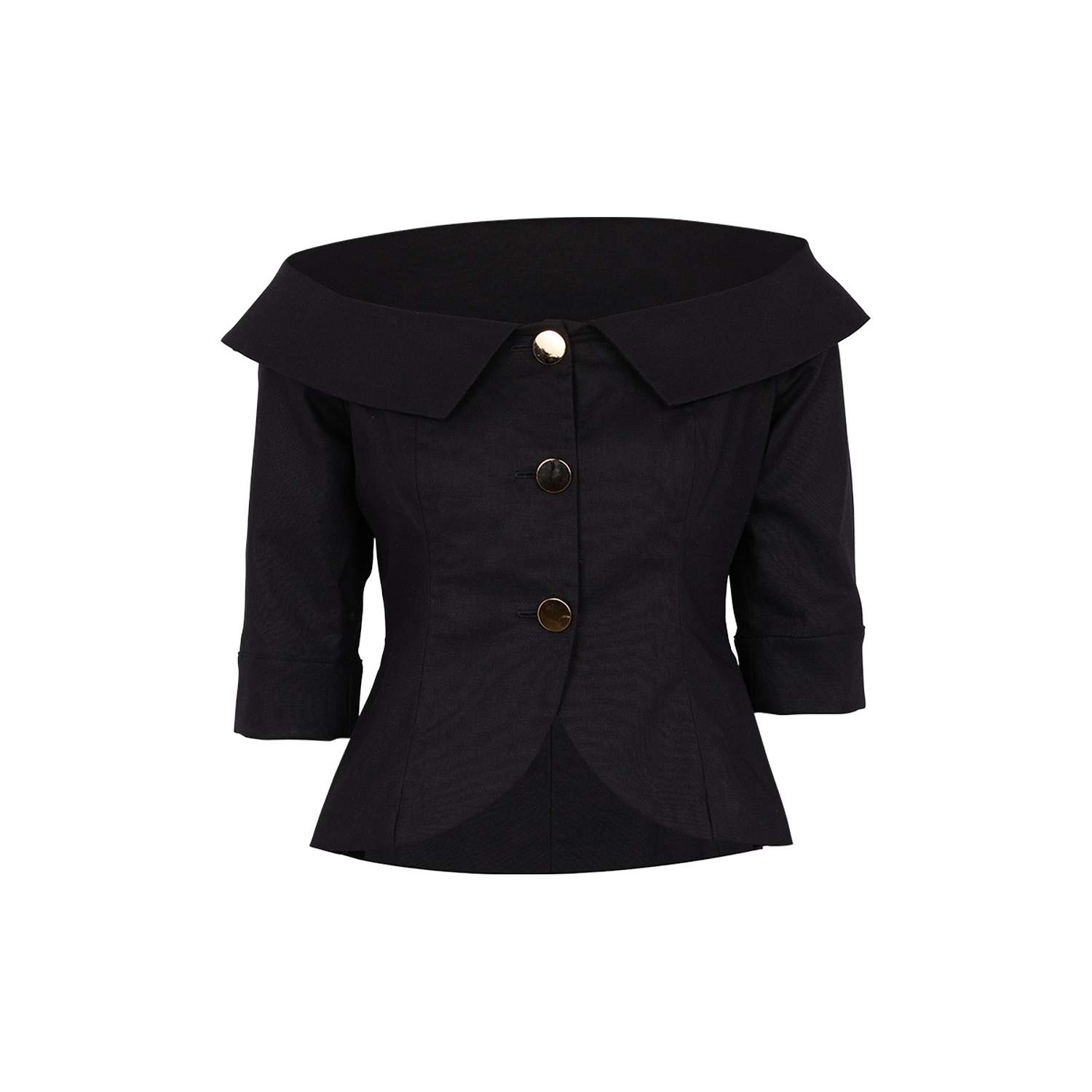 Women's Celeste Linen Cotton Blazer Black | Extra Small | Zetaye