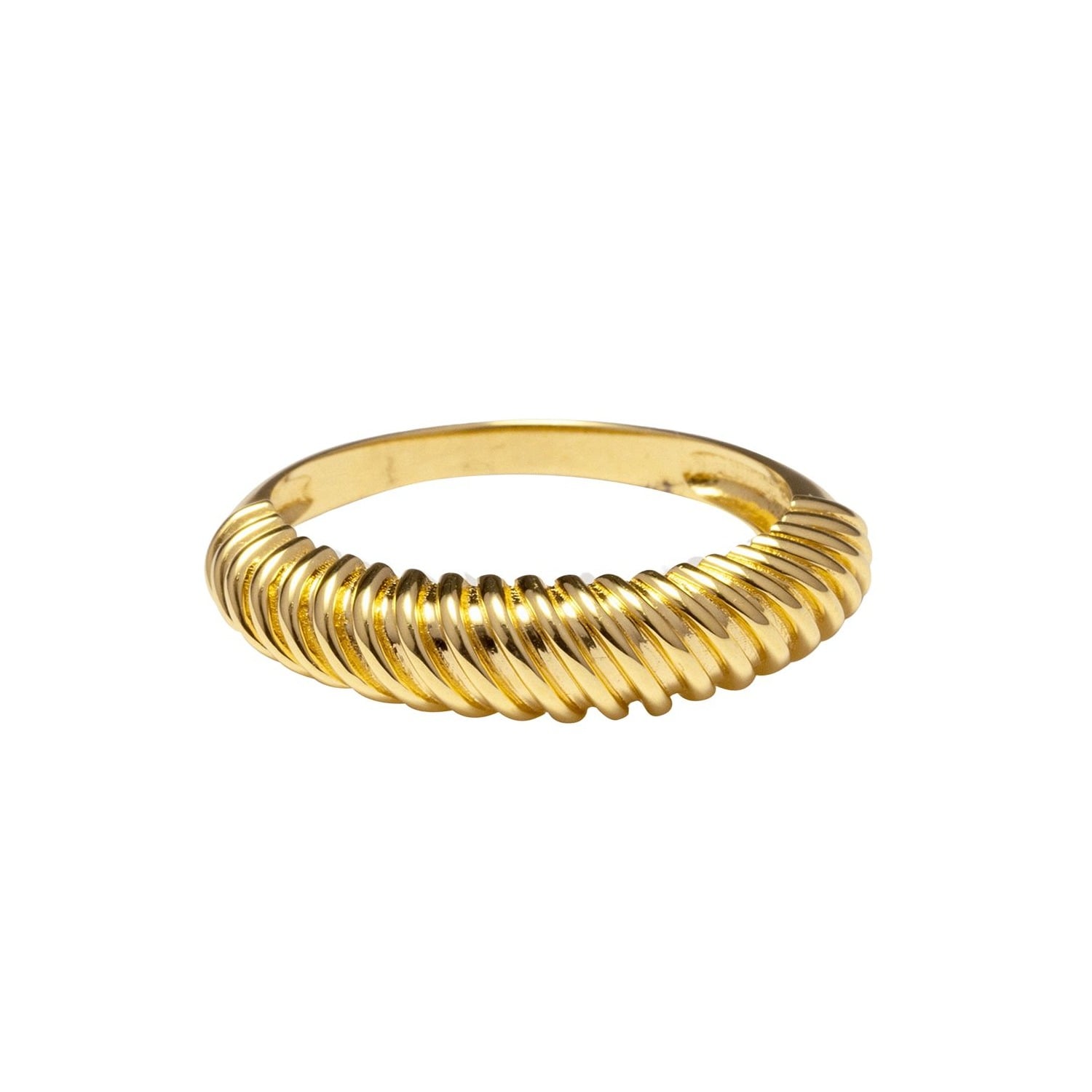 Zelveti Women's Gold Croissant Ring