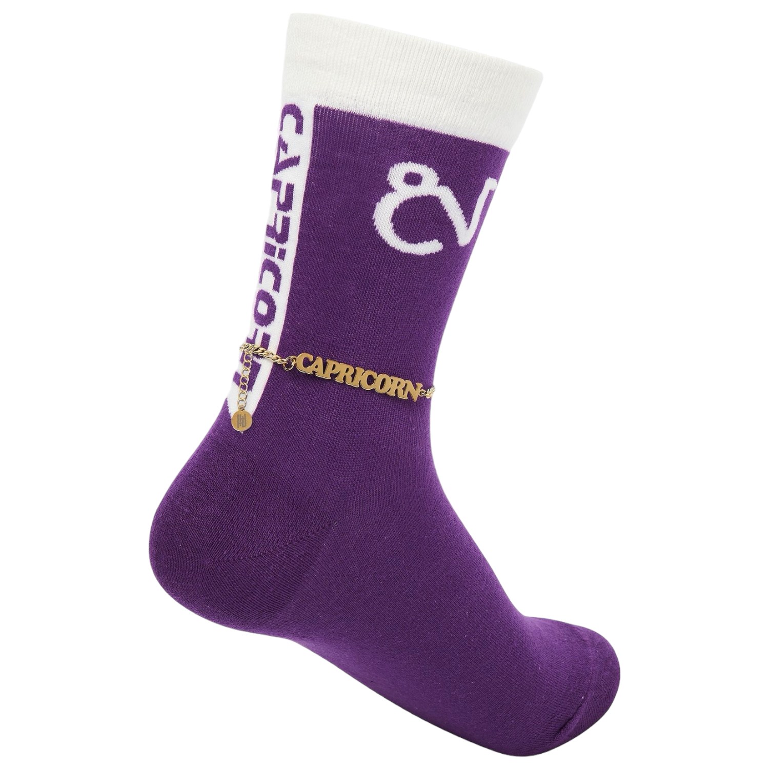High Heel Jungle By Kathryn Eisman Women's White Capricorn Sock And Anklet Set In White