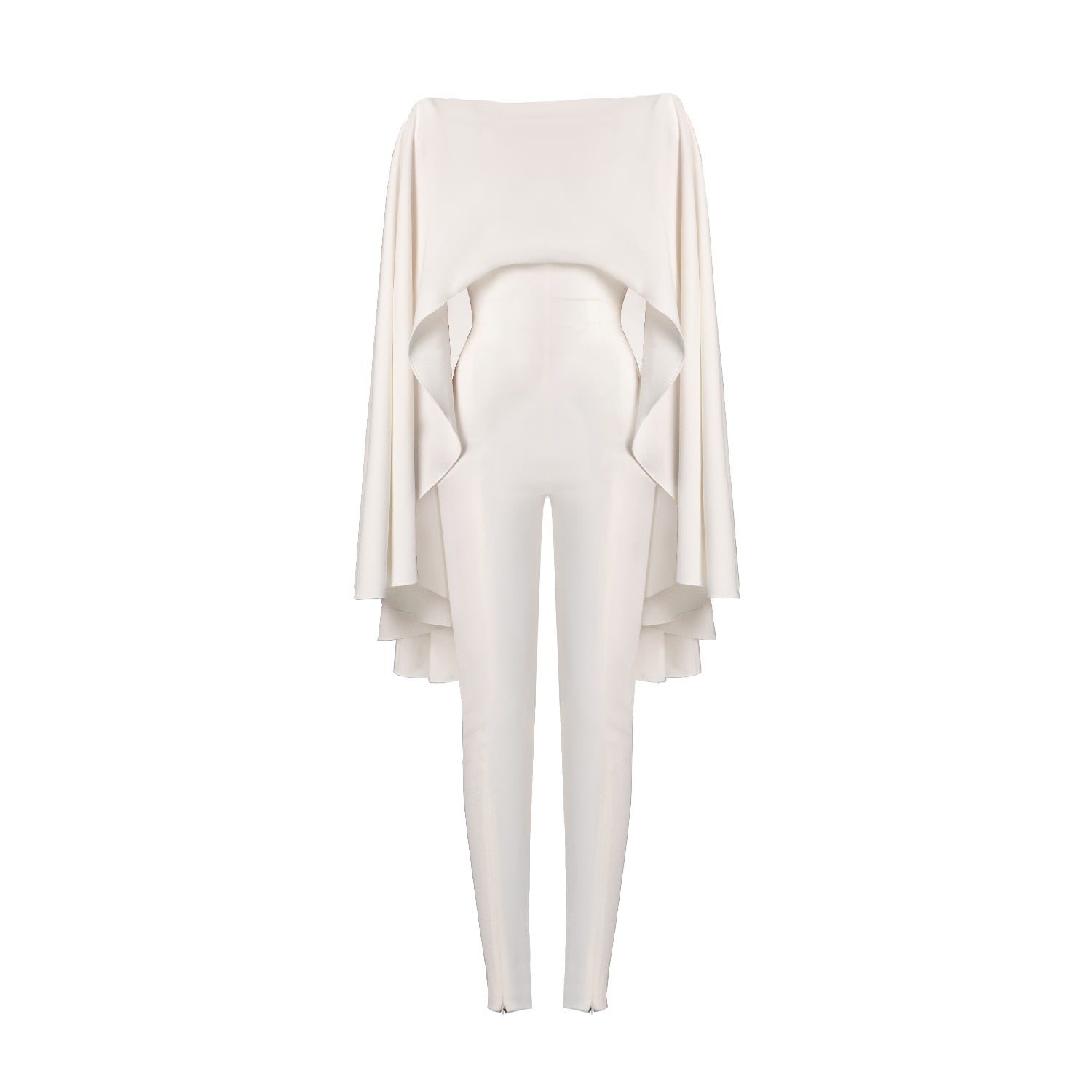 Women’s White Oleon Cape Jumpsuit Extra Small Lily Phellera