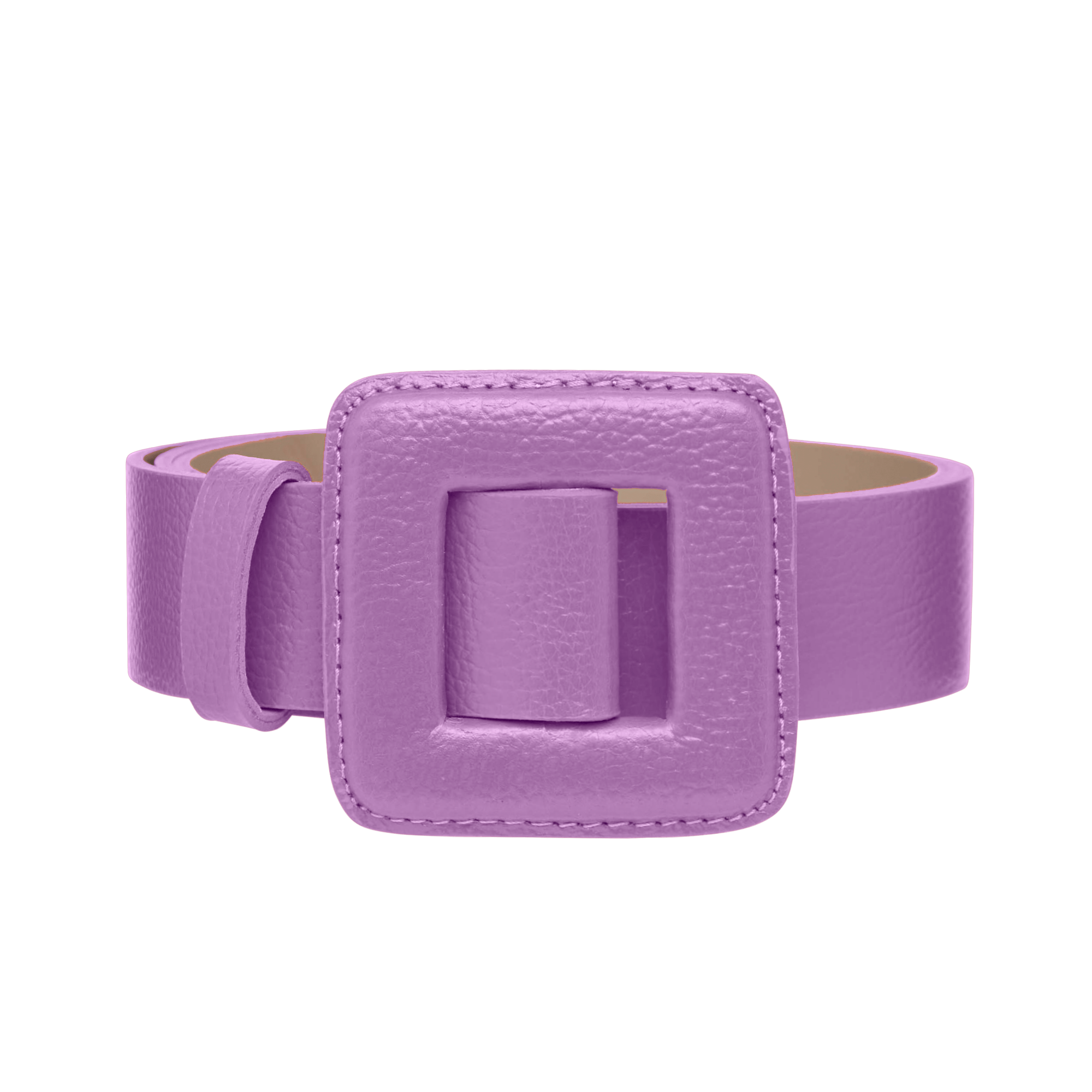 Women’s Pink / Purple Midi Square Buckle Belt - Lavender Large Beltbe