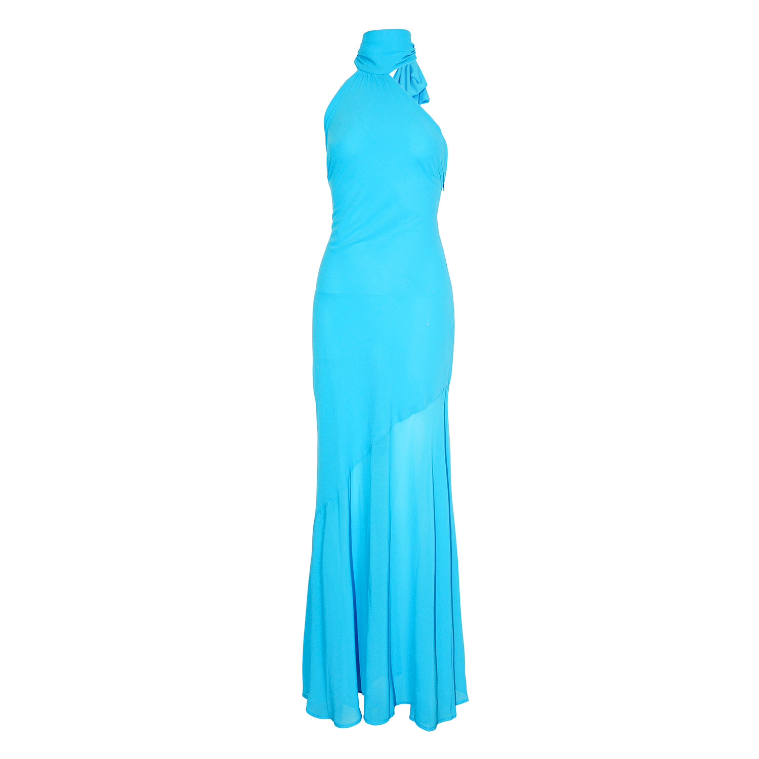 Amy Lynn Women's Blue Baia Turquoise Halterneck Maxi Dress In Blue
