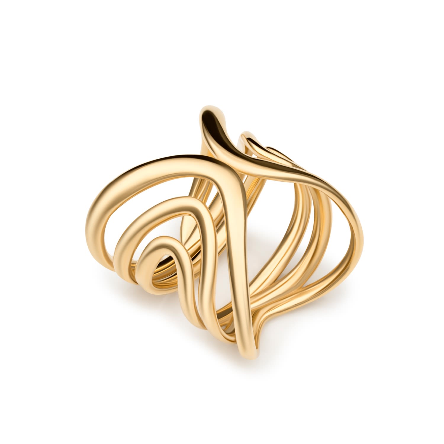 Women’s Double Band Ring - Gold Polished Untamd