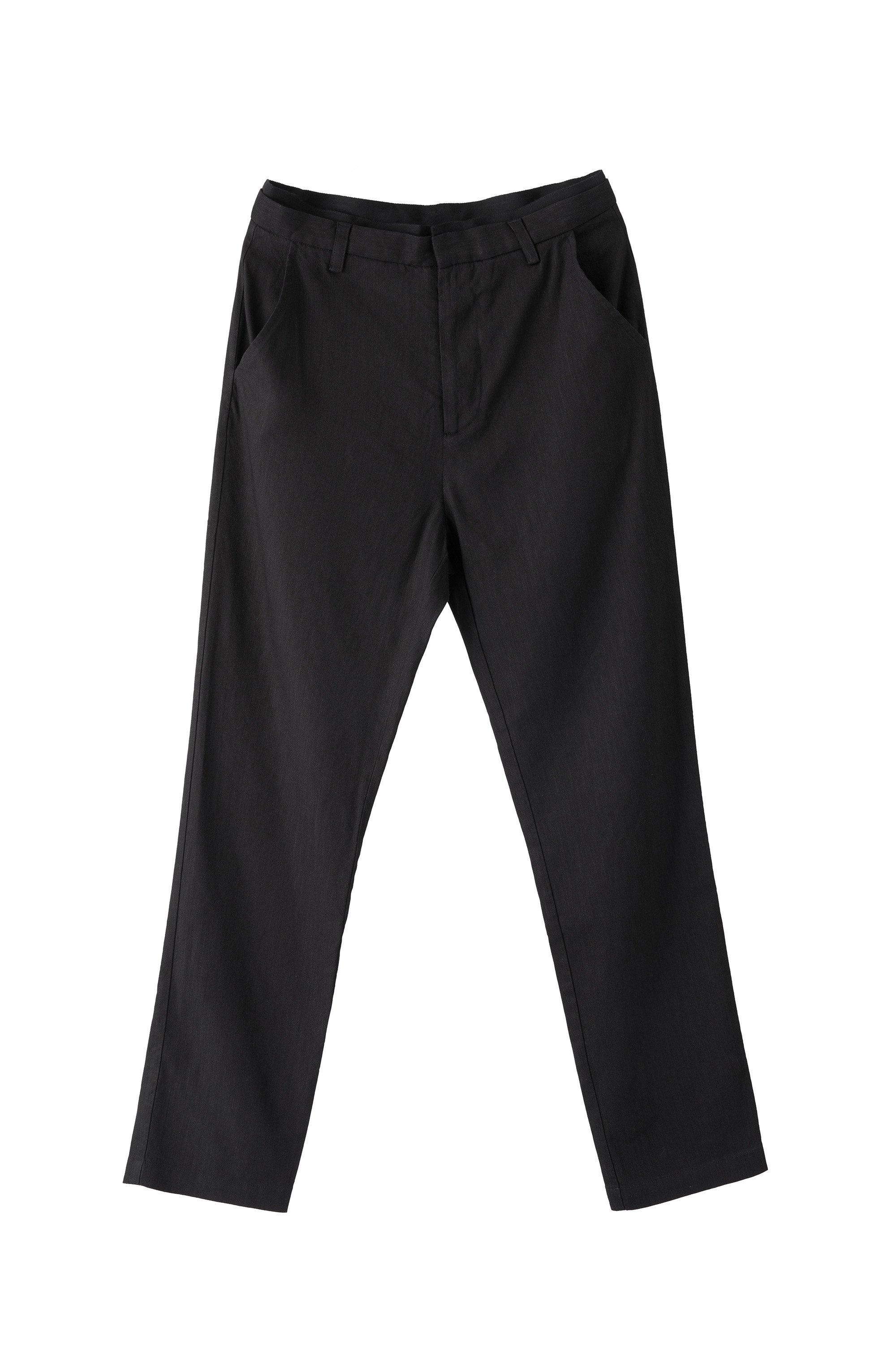 Women’s Segin Linen Cropped Black Trousers Xxs Voya