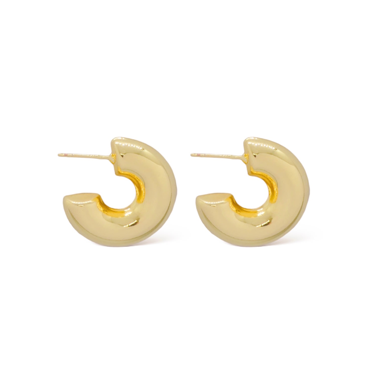 Valerie Chic Women's Gold Chunky Stud Earrings