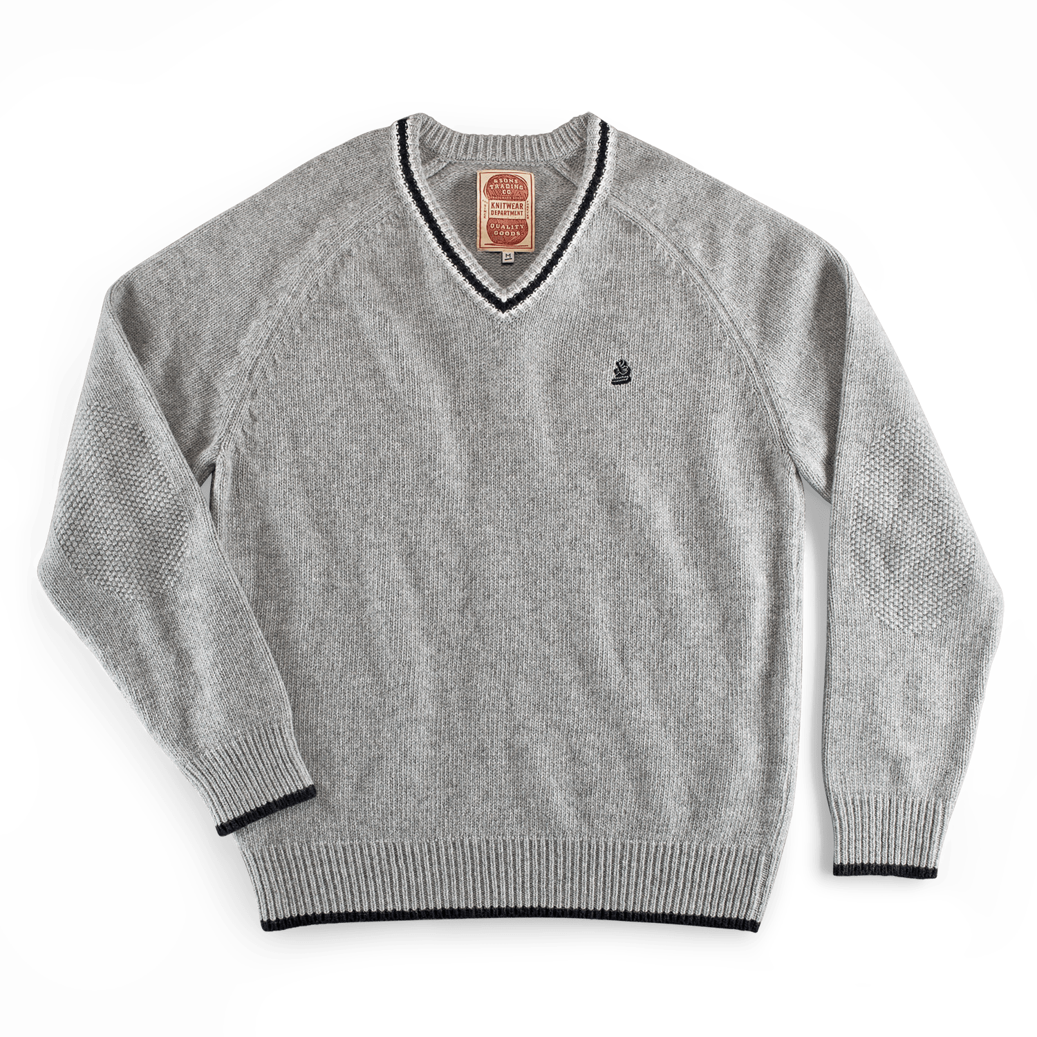 &sons Trading Co Men's &sons Rockingham Jumper Grey Marl In Gray