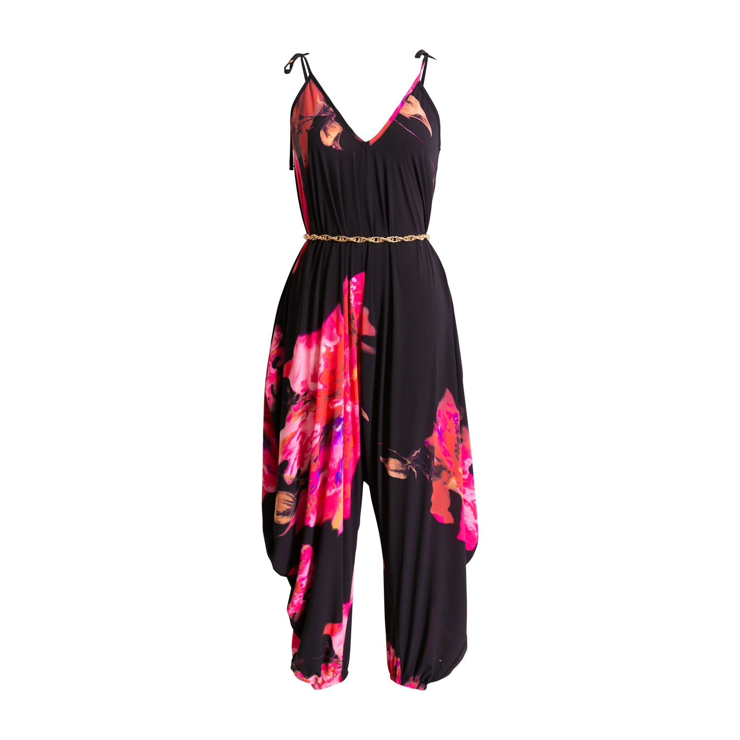 Women’s Black / Pink / Purple Harem Poiret Jumpsuit- Janai M/L Byvinnik