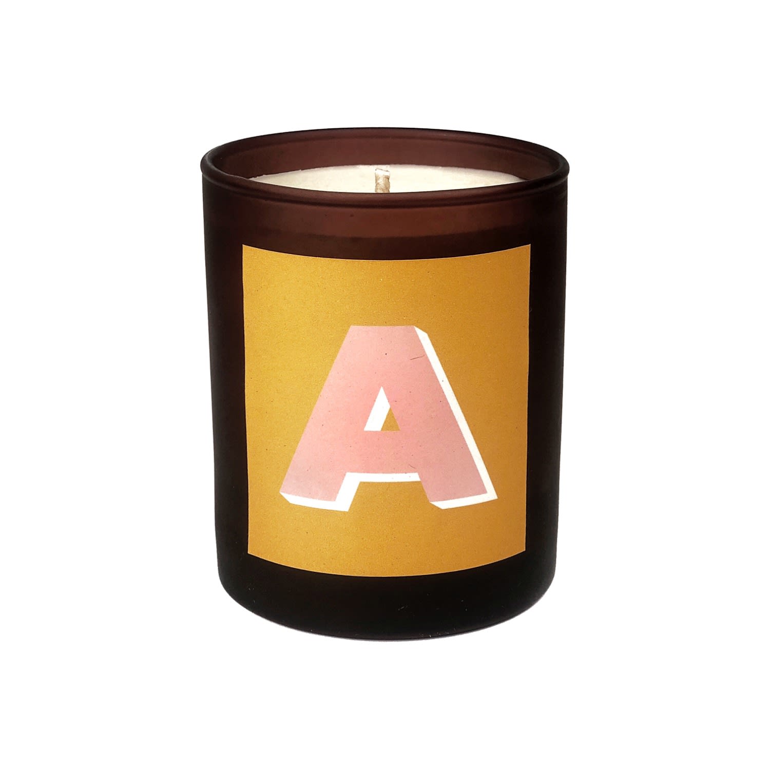 Little Karma Co. Ltd Orange Initial A Candle - Nom Refillable Large Alphabet Candle In Multi
