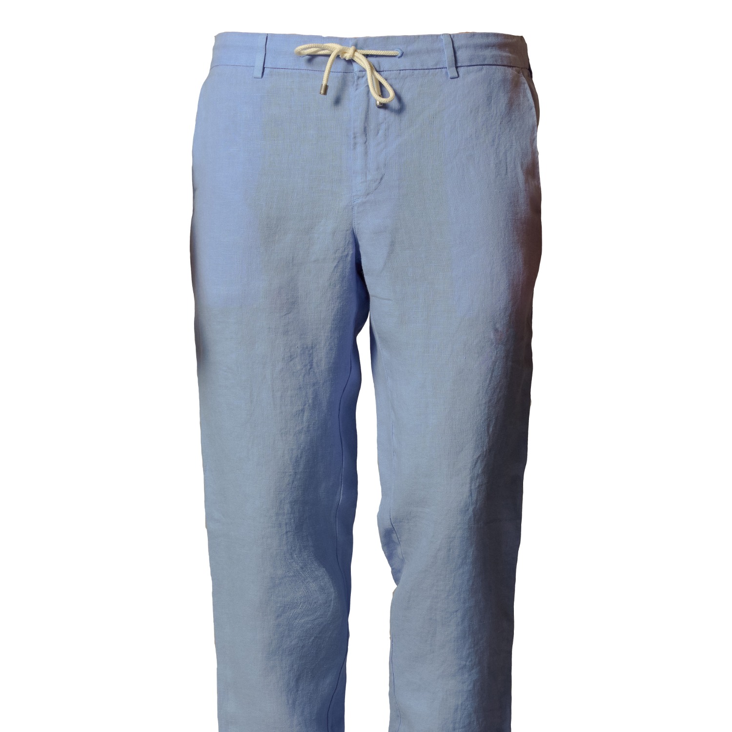 Jacques Zolty Nicolas Mens Linen Trousers Sky Blue In Blue