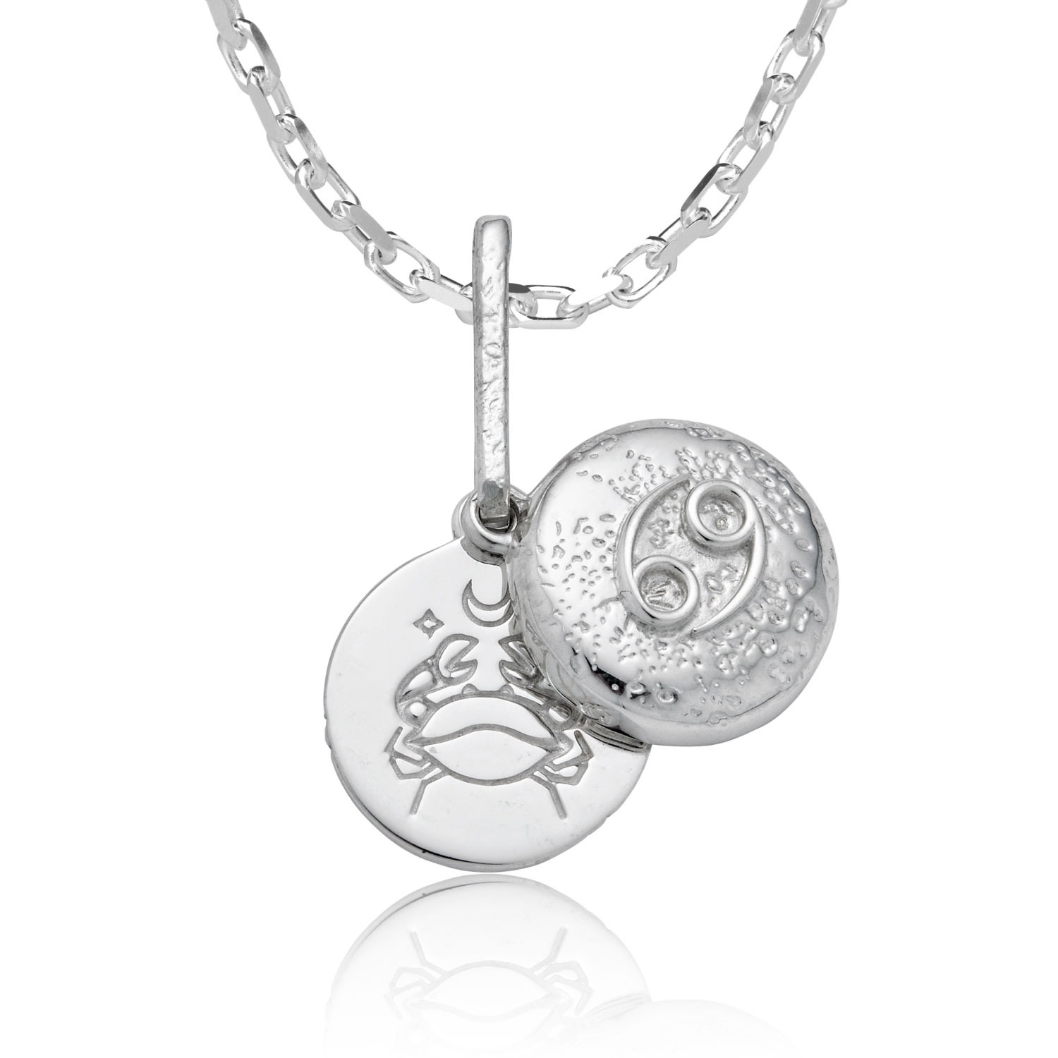 Cartography Women's Cancer - Zodiac Necklace In Sterling Silver