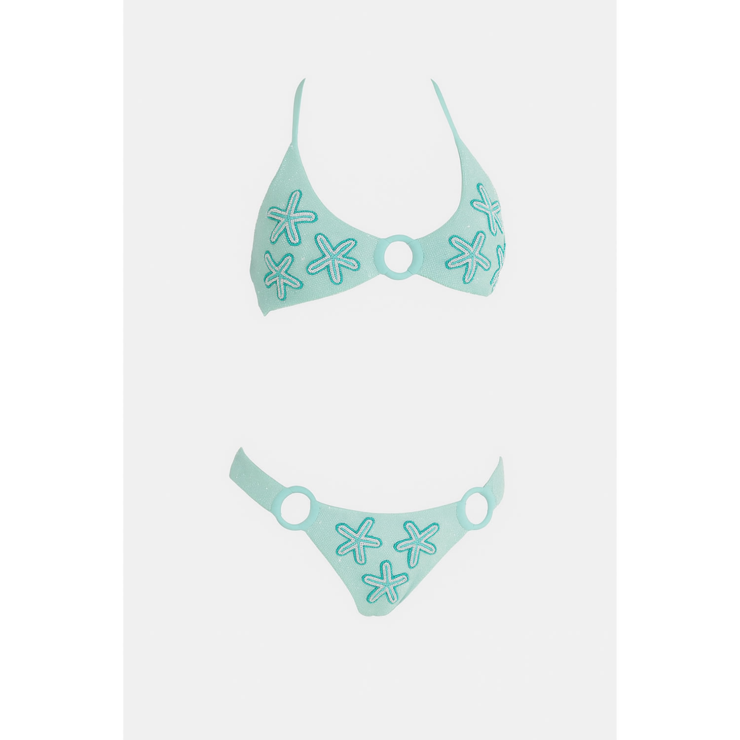 Oceanus Swimwear Women's Blue Mia's Marina Bikini Set Aquamarine In Green