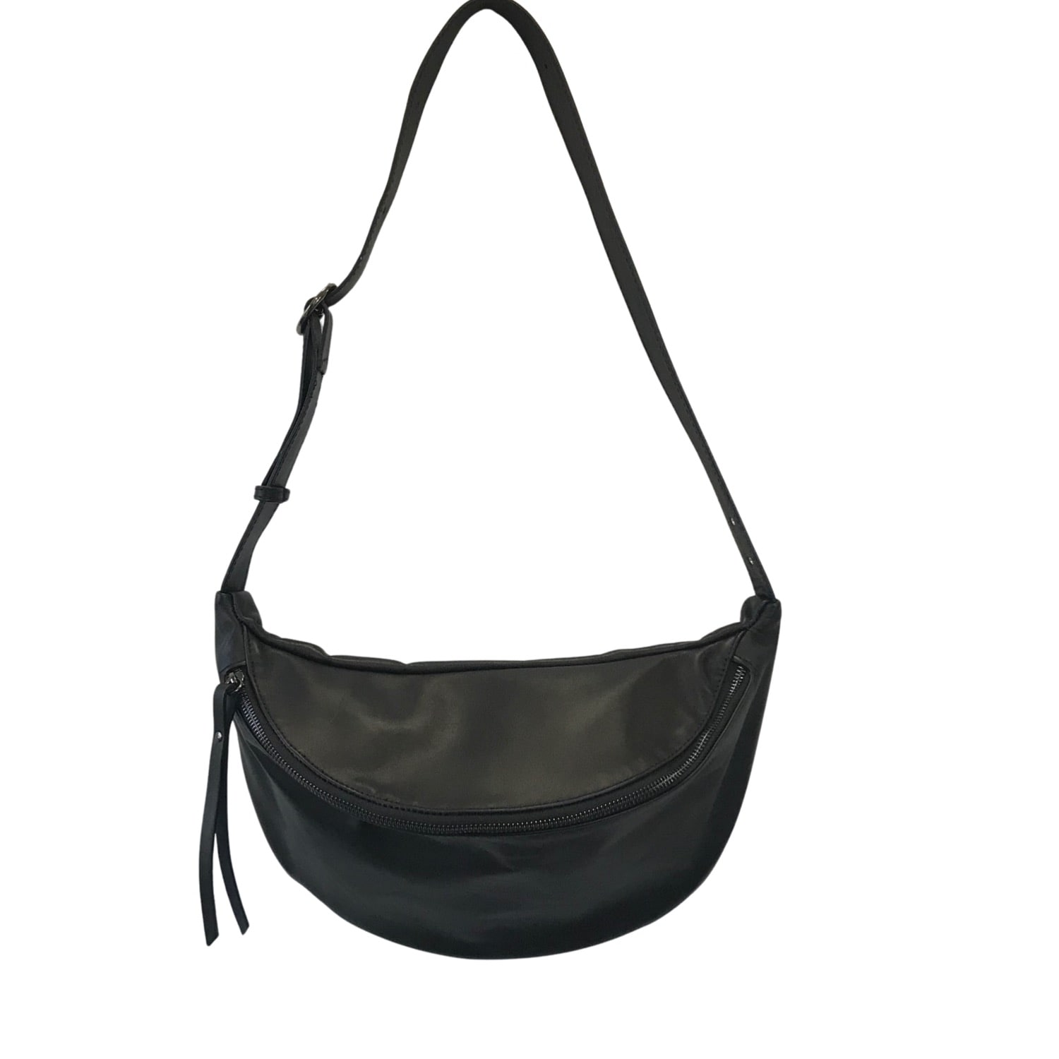 Katerina Nyc Women's Black Smooth Leather Sling Bag In Black