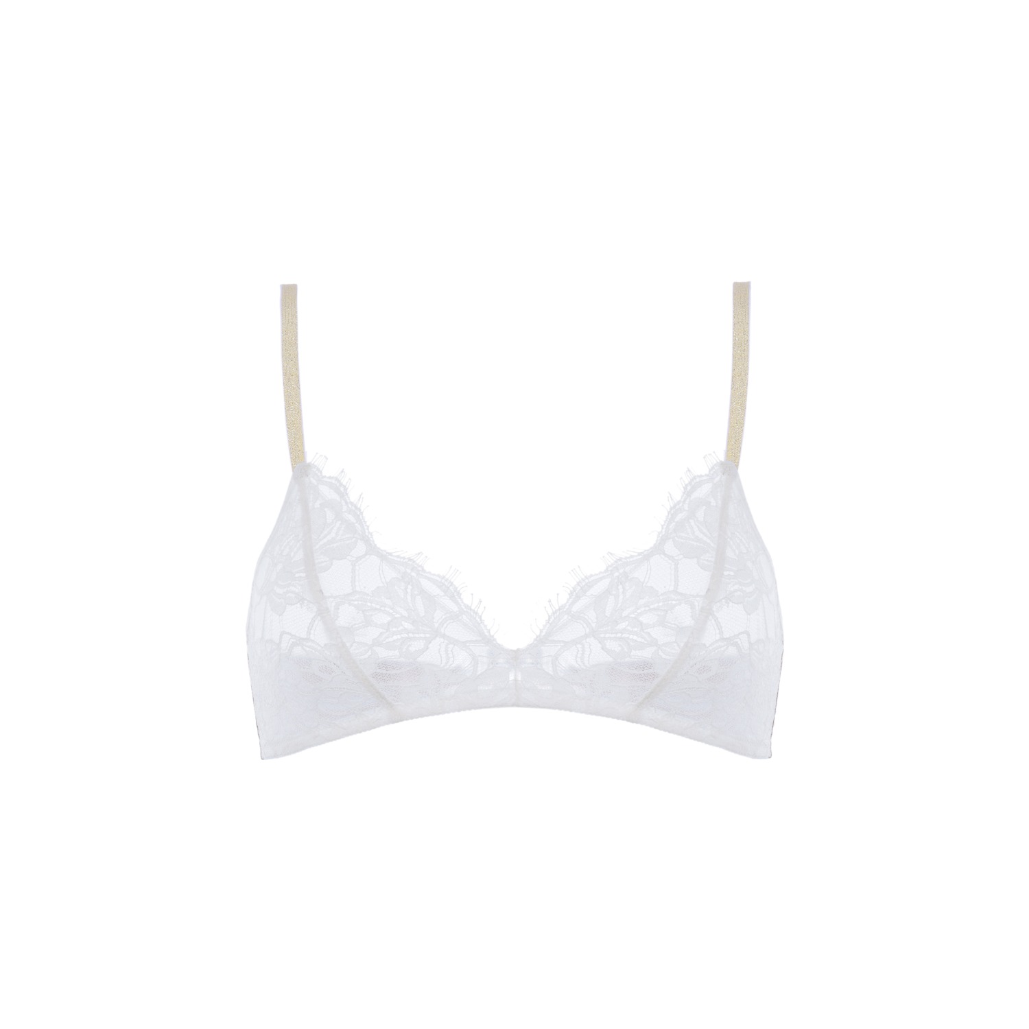 Cotton Lace & Silk Bra - Grace | SAETA Paris | Wolf & Badger