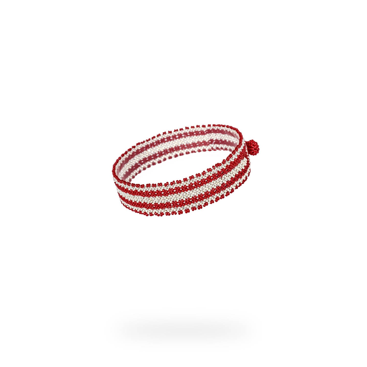Kuu Women's Mini Bracelet - Red Crystal, Silver