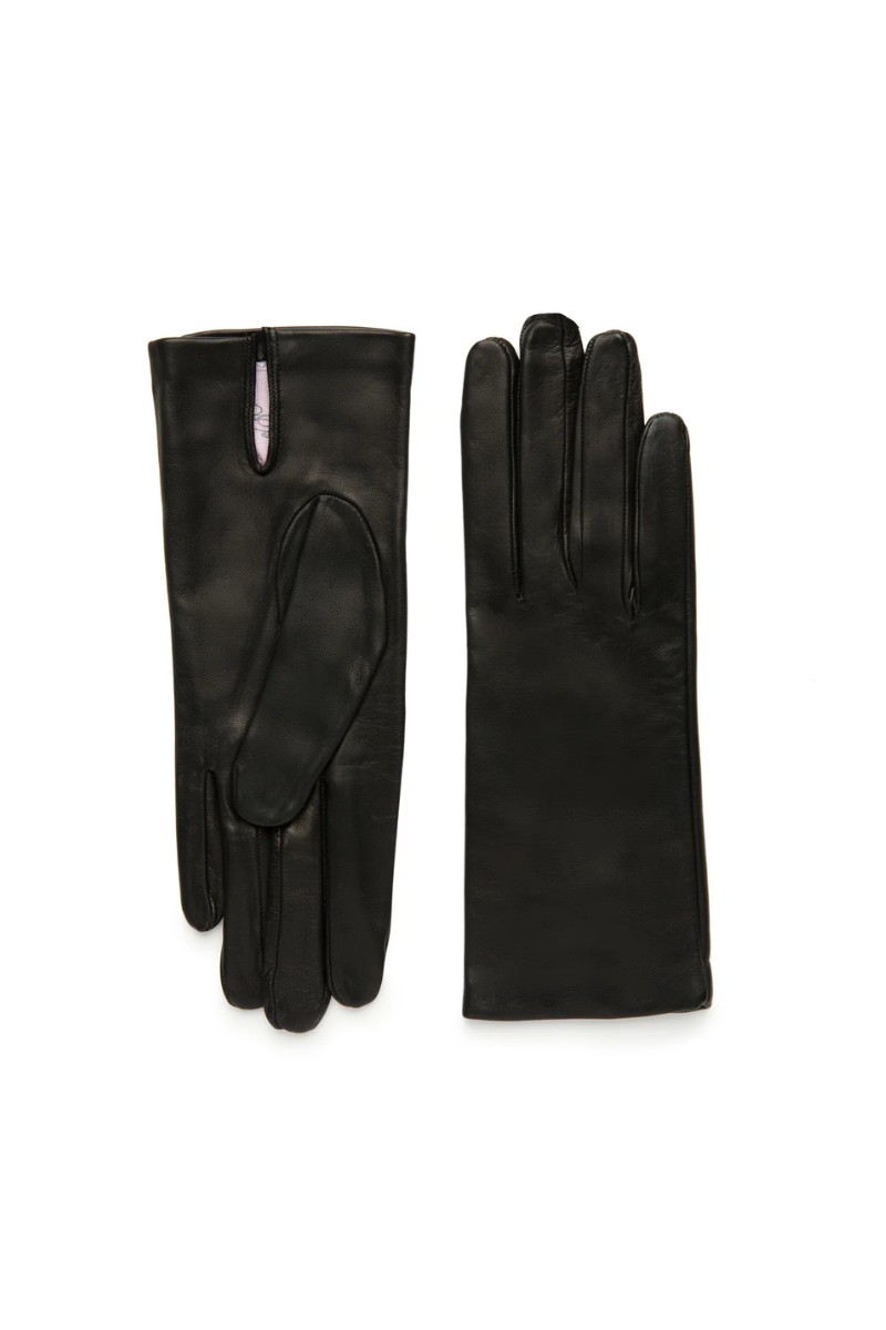 Nina Nieves Women's Corto Black Lambskin Gloves In Black