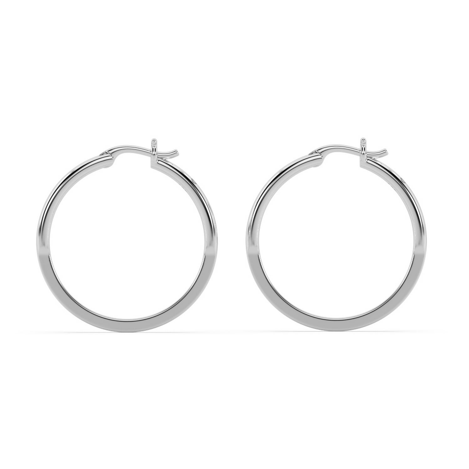 Women’s Silver Basic Large O-Hoop Oni Fine Jewelry