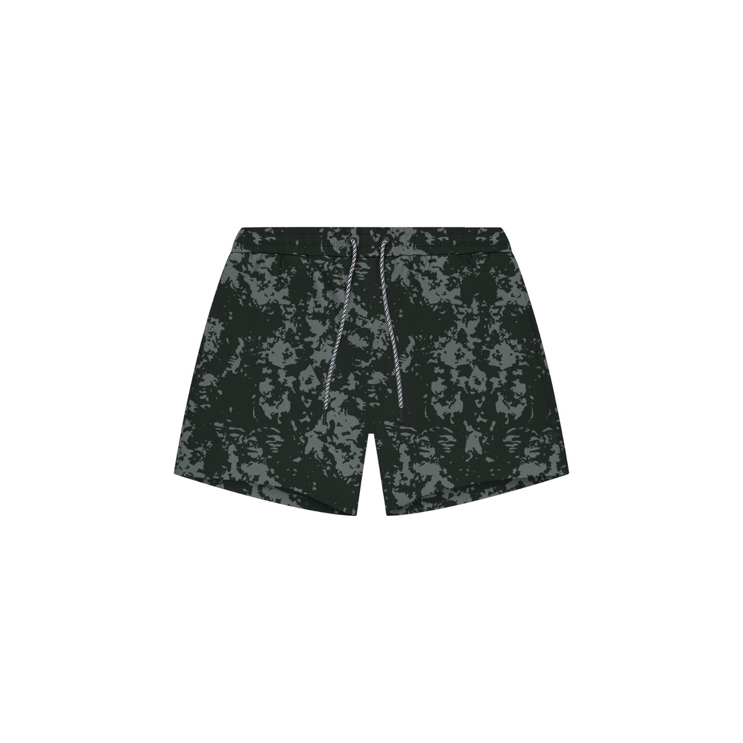 Playaluxe Men's Grey / Black Tulum Volley Swim Trunk Charcoal Haze In Grey/black