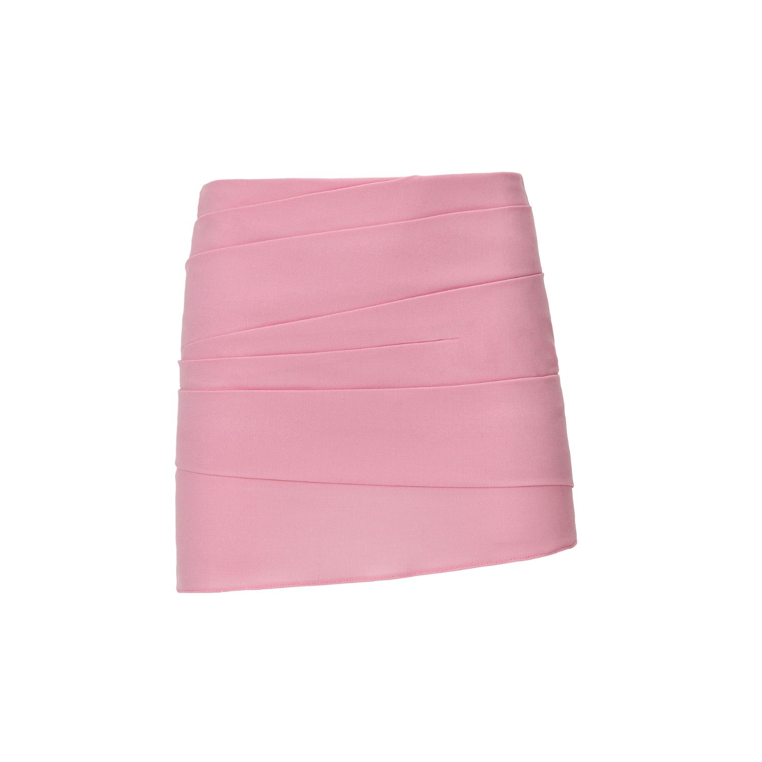 Skrt Women's Pink / Purple Azami Pink Pleated Wool Mini Skirt