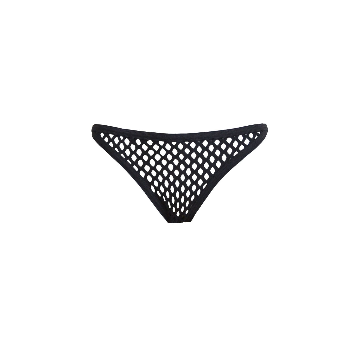 Hidden Beneath Women's Black Fishnet Brief In Black