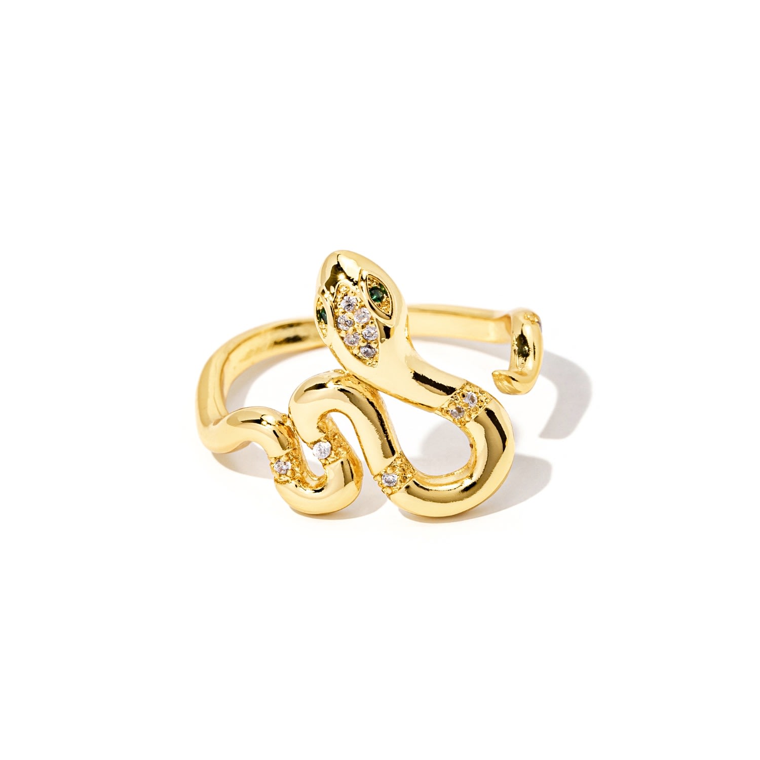 Women’s Serpent Snake Gold Vermeil Statement Ring The Essential Jewels