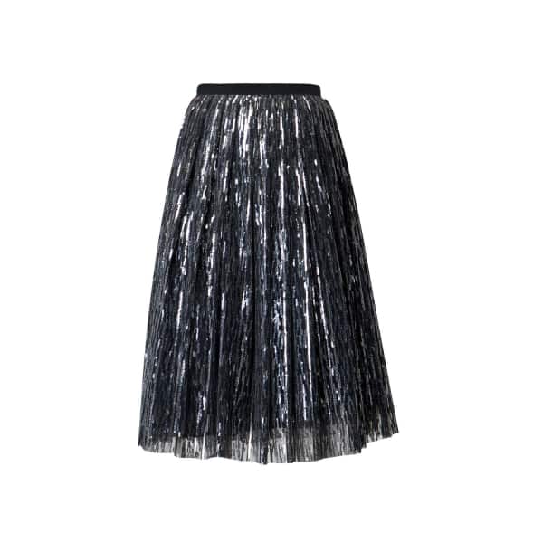 Rumour London Fairy Midi Sequined Skirt In Silver In Sequined