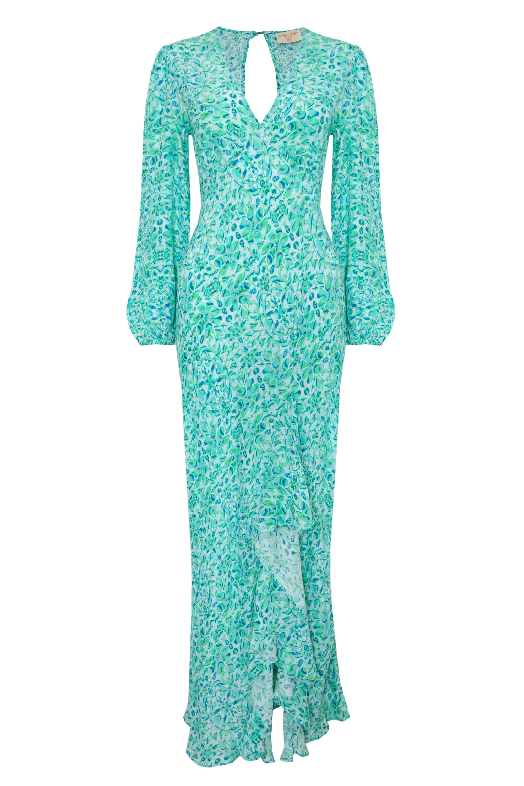 Sophia Alexia Women's Green Floral Mermaid Portofino Dress In Green
