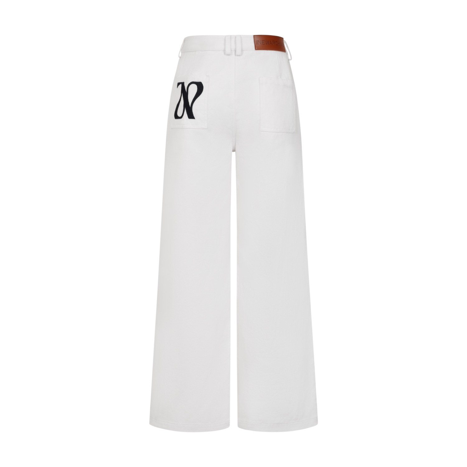 The New Archive White The Original Wide Leg Jeans