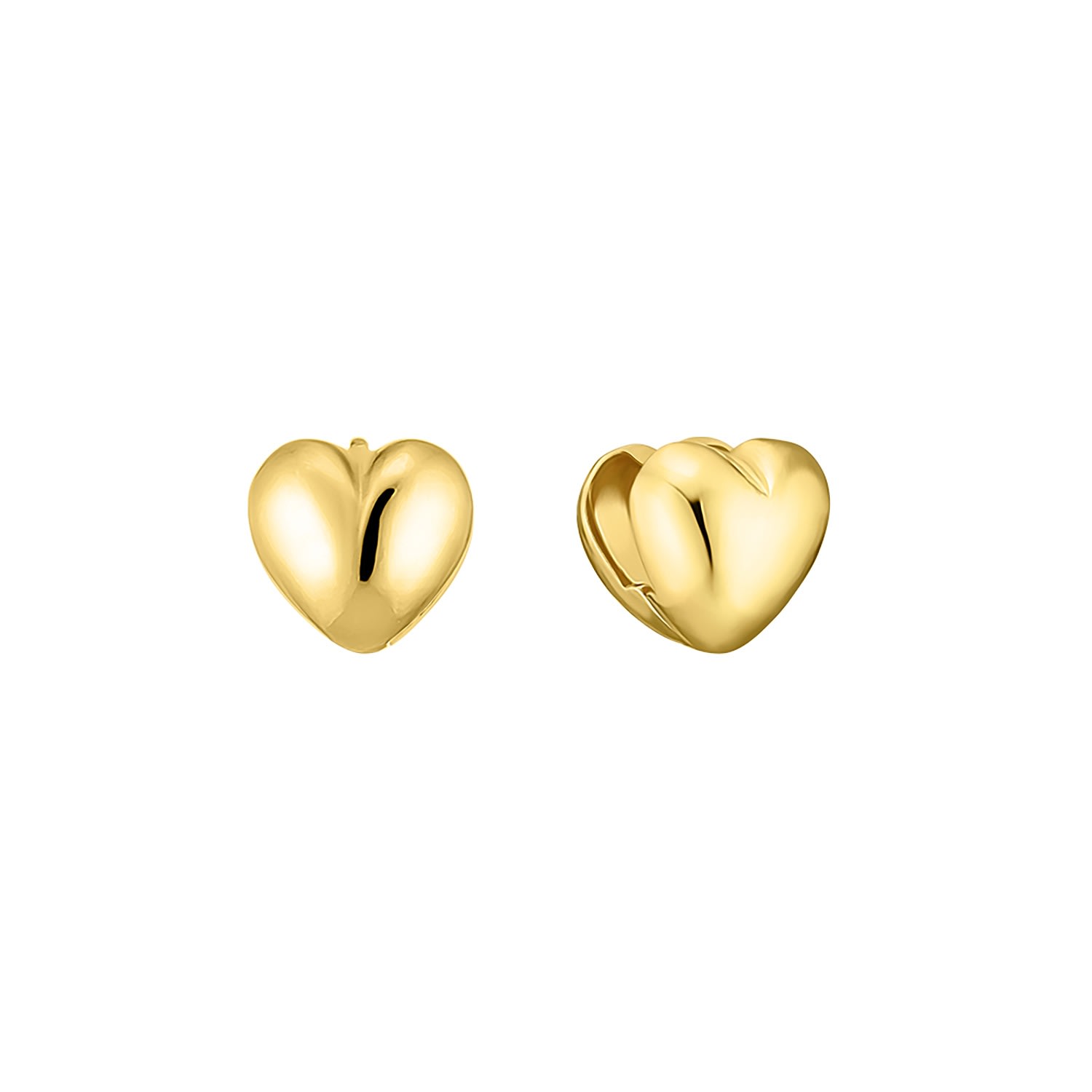 Women’s 925 Silver Chubby Heart Earring - Gold Verte