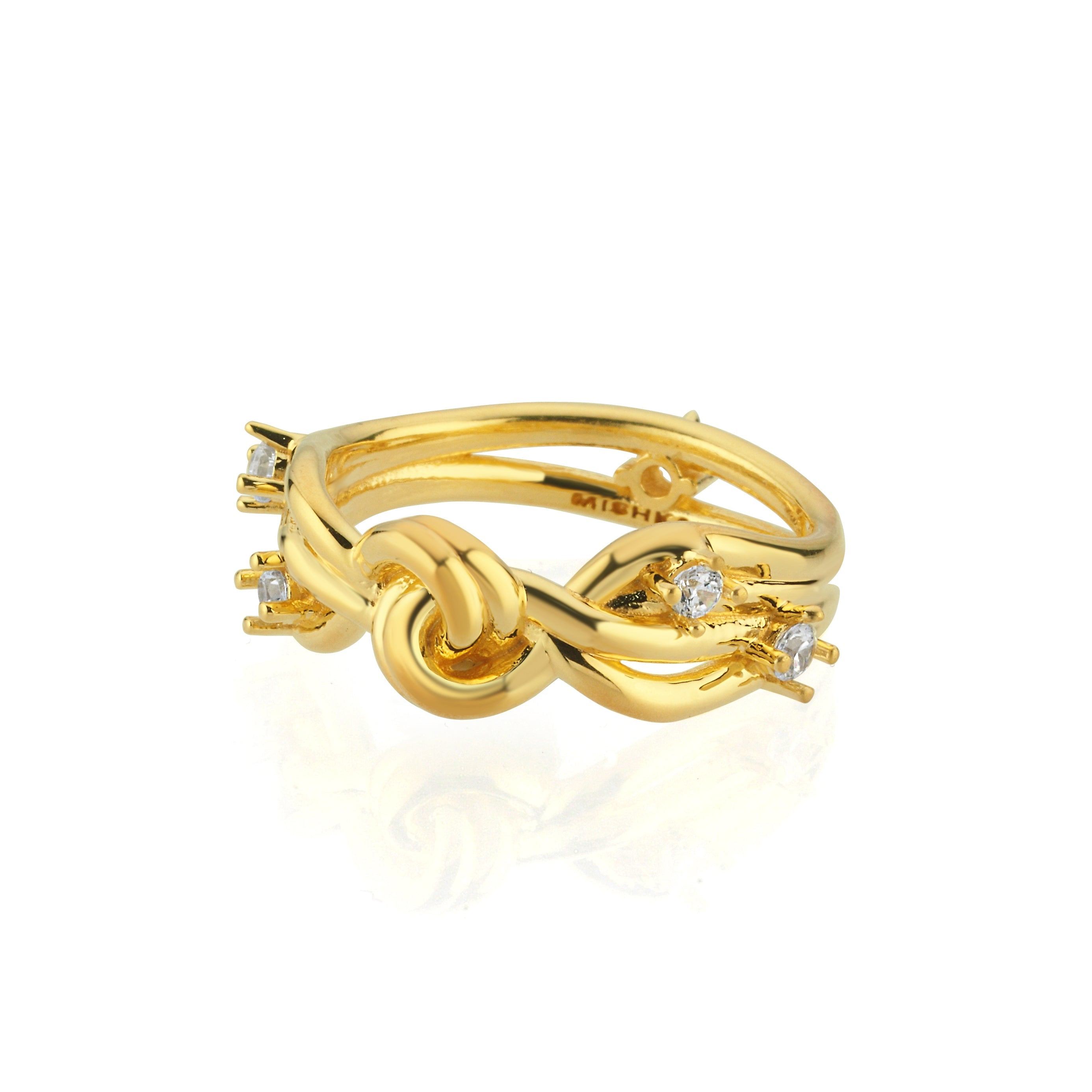 Mishka Women's Twist Thorn Ring Gold In Gold