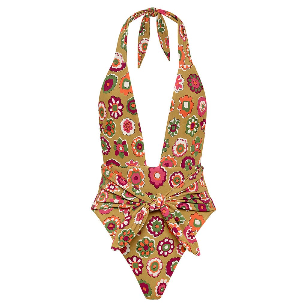 Montce Women's Mazzy Floral Tropez Tie-up One-piece