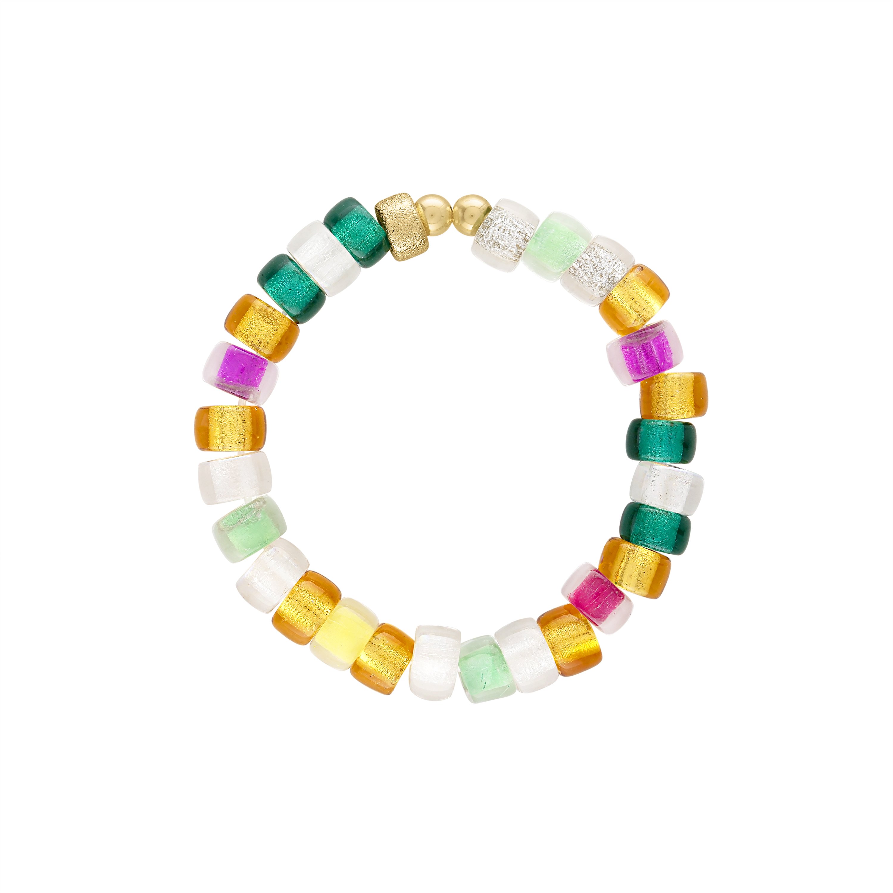 Shop Olivia Le Women's Phoebe Glass Bead Bracelet In Yellow