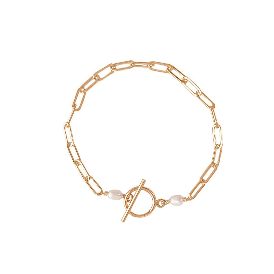 Women’s Gold Billie Paper Clip Chain Bracelet Astor & Orion