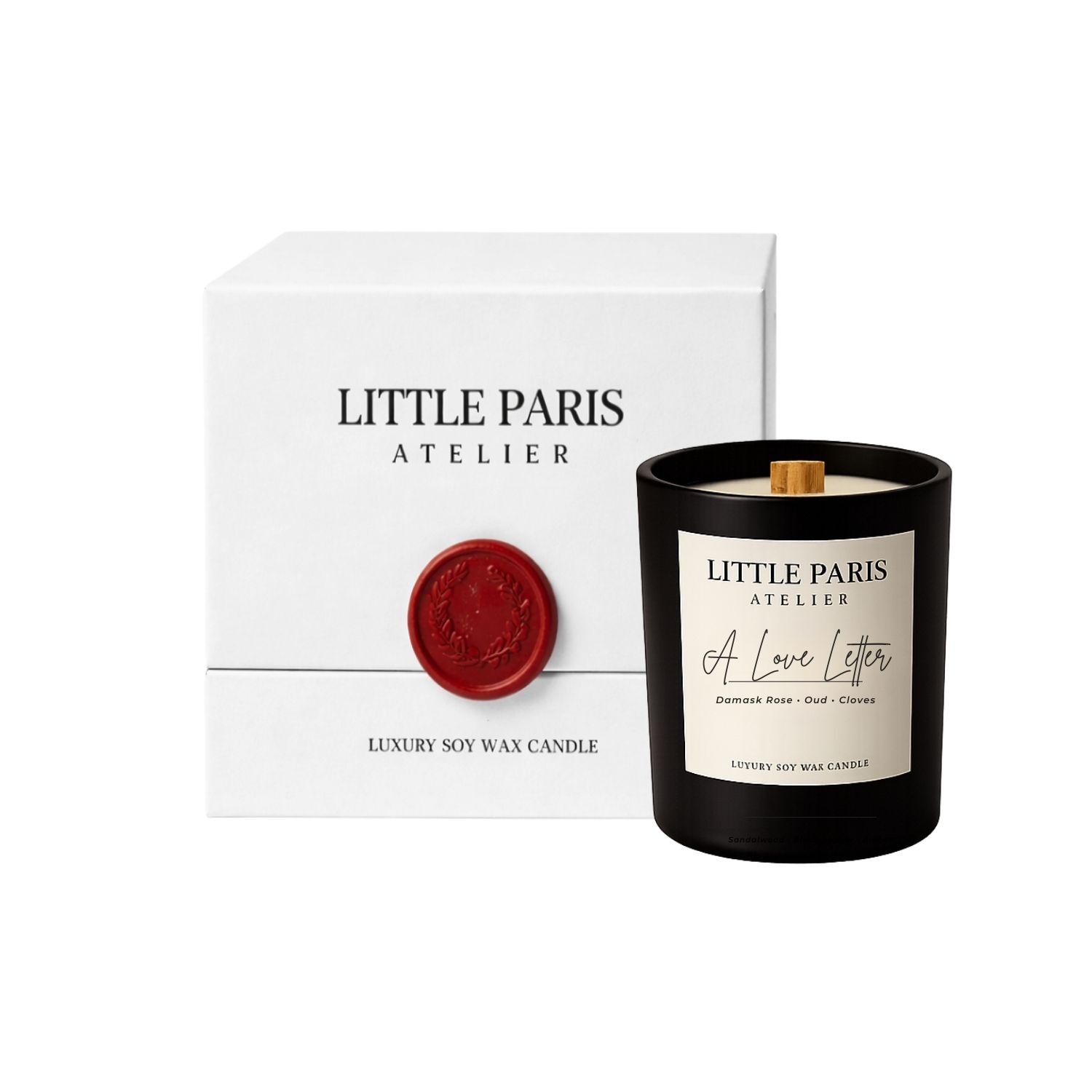 Little Paris Atelier Black Luxury Scented Candle - A Love Letter