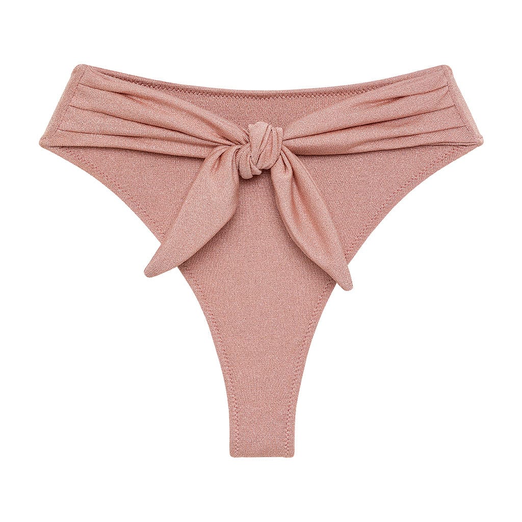 Montce Swim Women's Pink / Purple Prima Pink Sparkle Paula Tie-up Bikini Bottom
