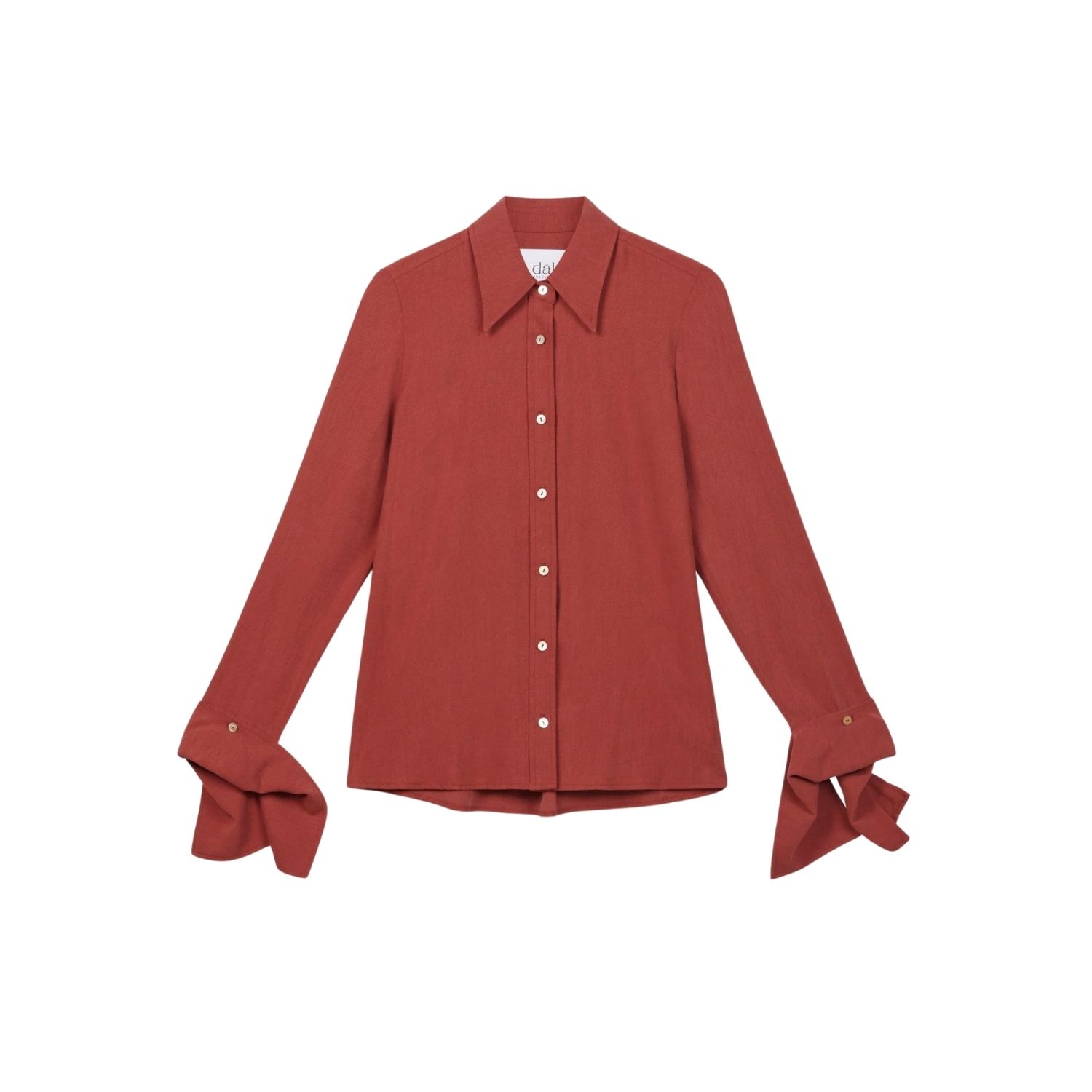 Dal The Label Women's Red The Long Cuff Relaxed Top Terracotta In Red