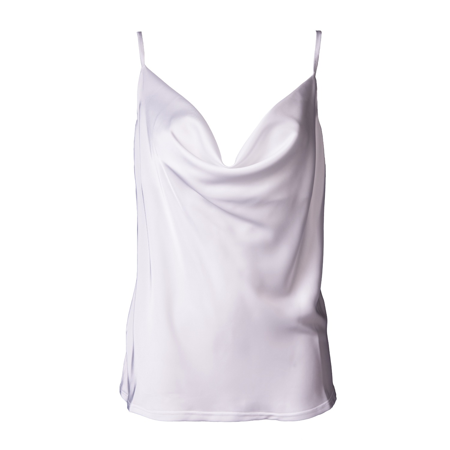 Noblesse Oblige Women's White Ivory Cowl Neck Camisole In White