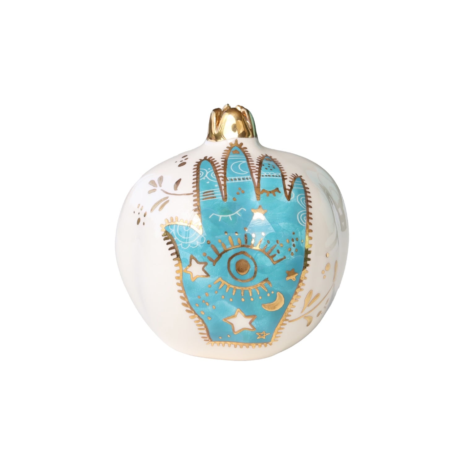 Sherie Boutik Turquoise Eye Khamsa Pomegranate In Multi