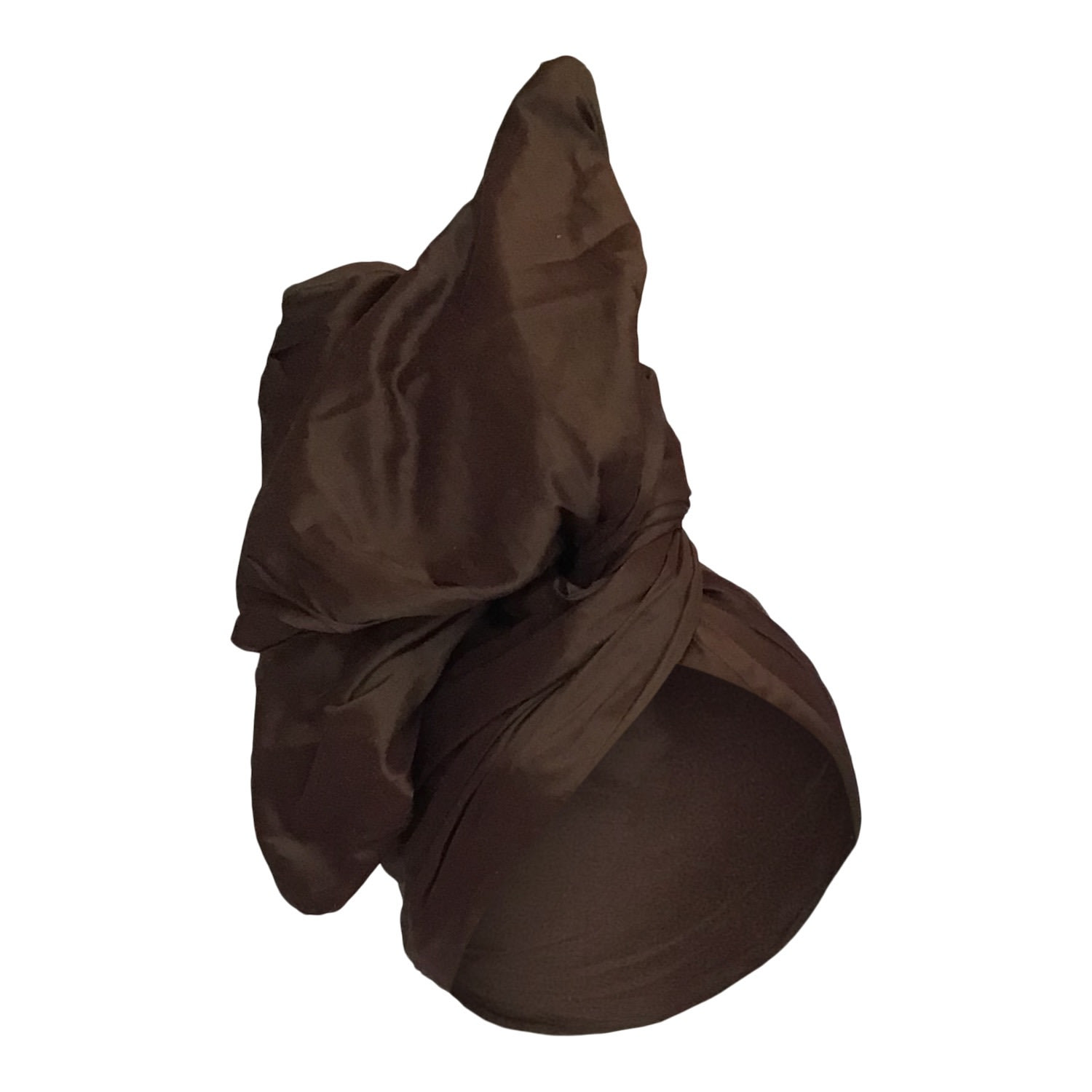 Women’s Twisturban Turban In Silk Shantung Chocolate Brown Romer Millinery