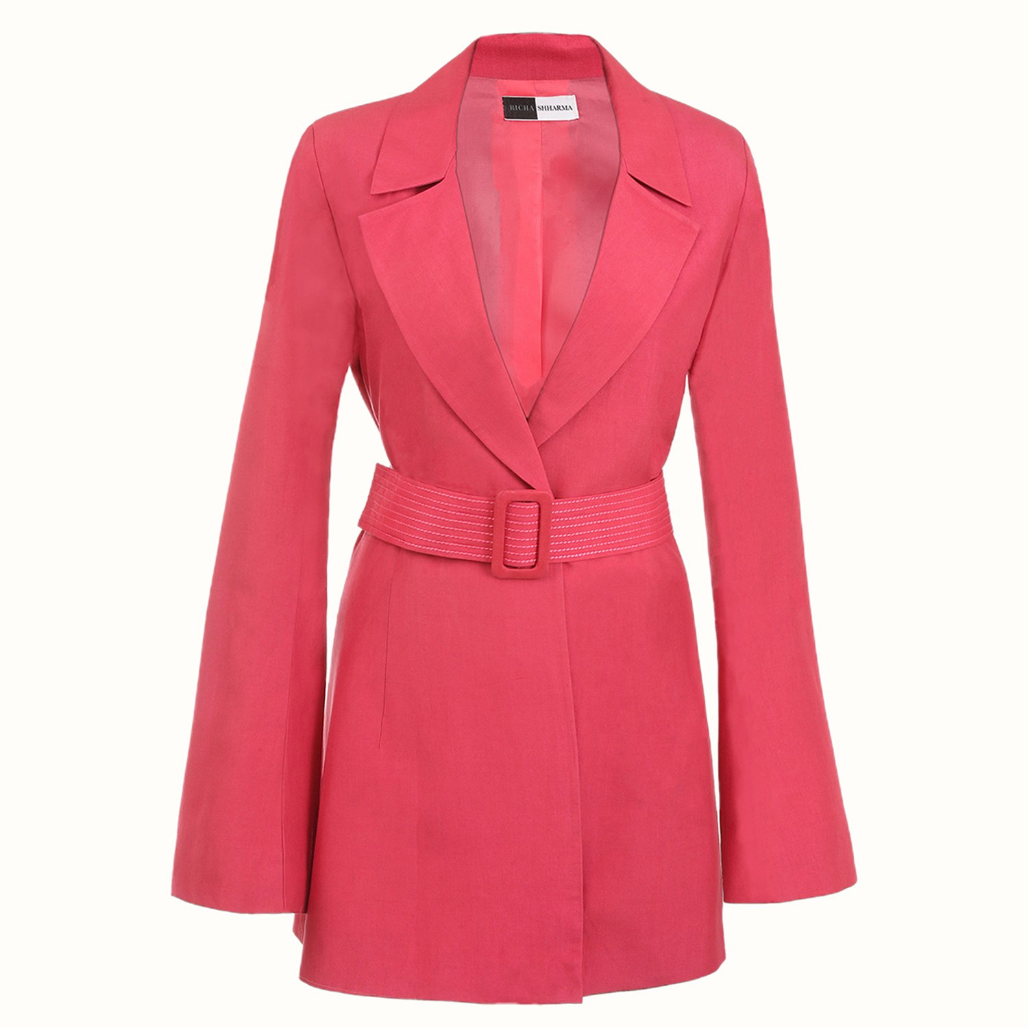 Richa Sharma Women's Pink / Purple Blazer-style Dress In Organic Peace Silk In Pink/purple