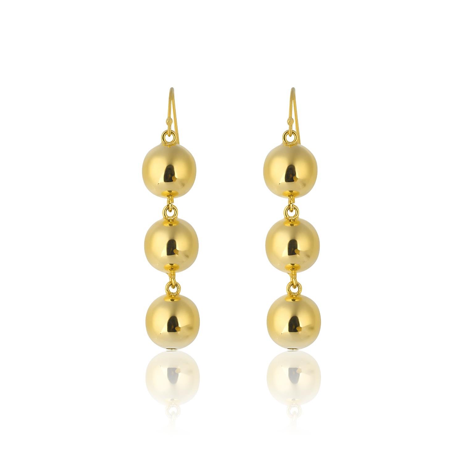 Women’s Gold Luna Ball Drop Earrings - Small Size Balls Maison Soula