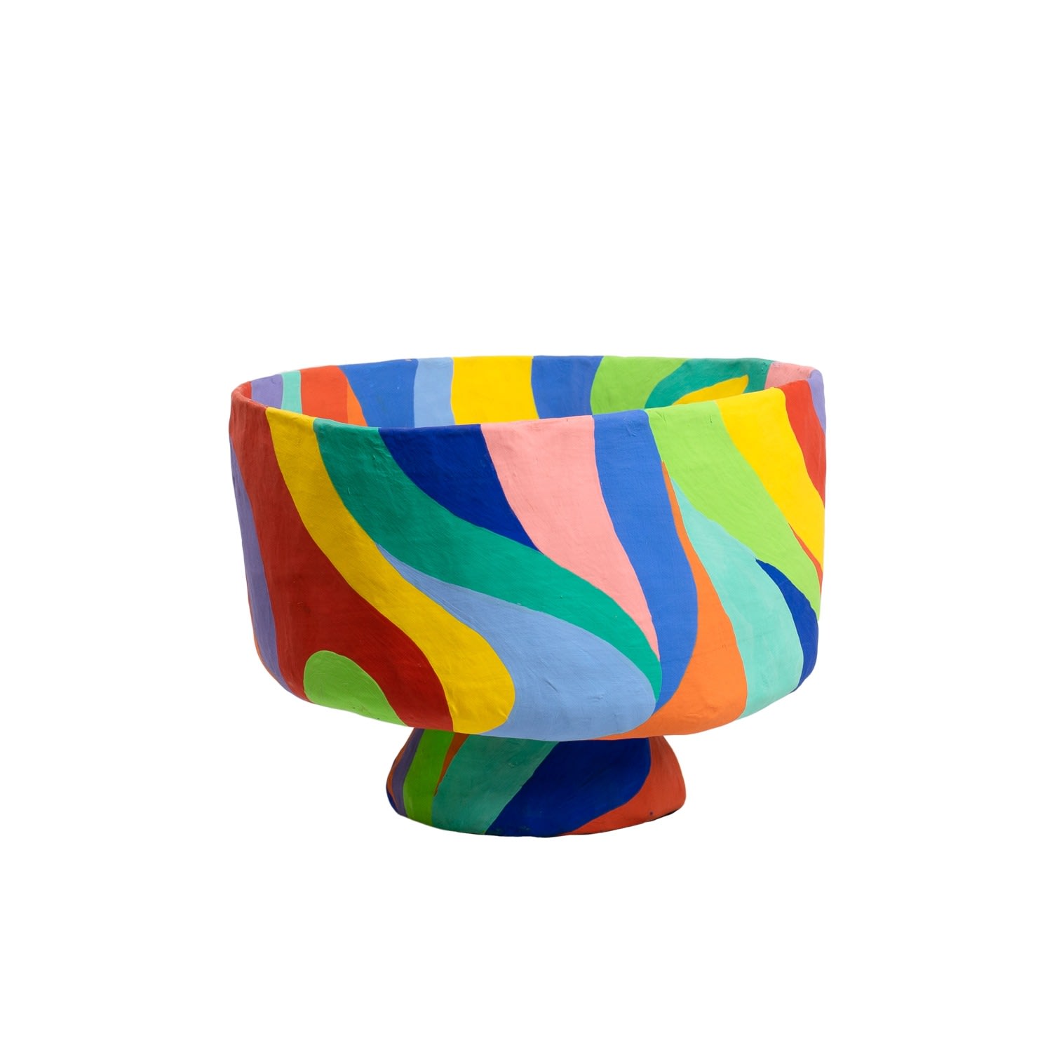 Papier Mache Rainbow Bowl Large Caribbean Craft