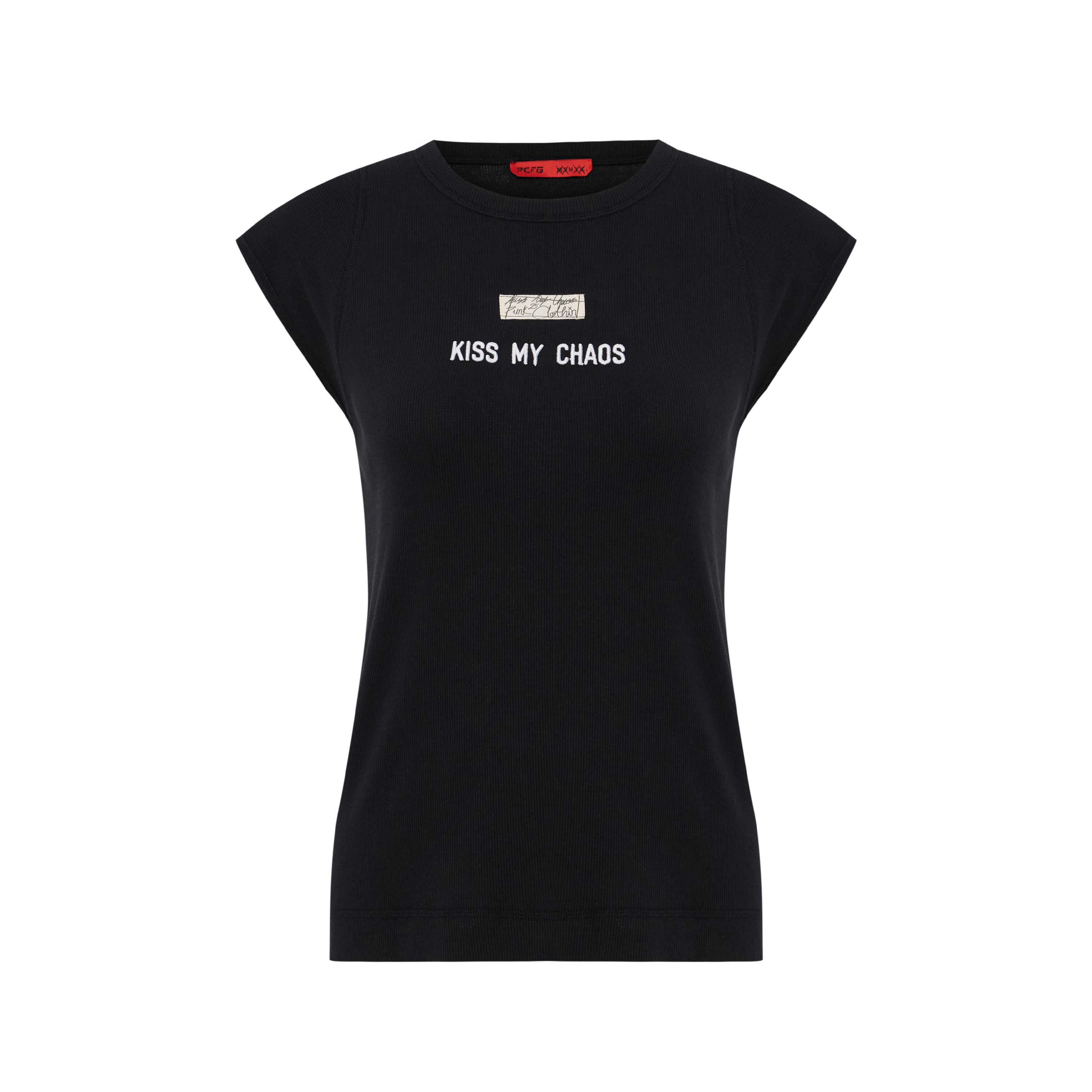 Pcfg Men's Rib Tank Top With Patch - Black In Black