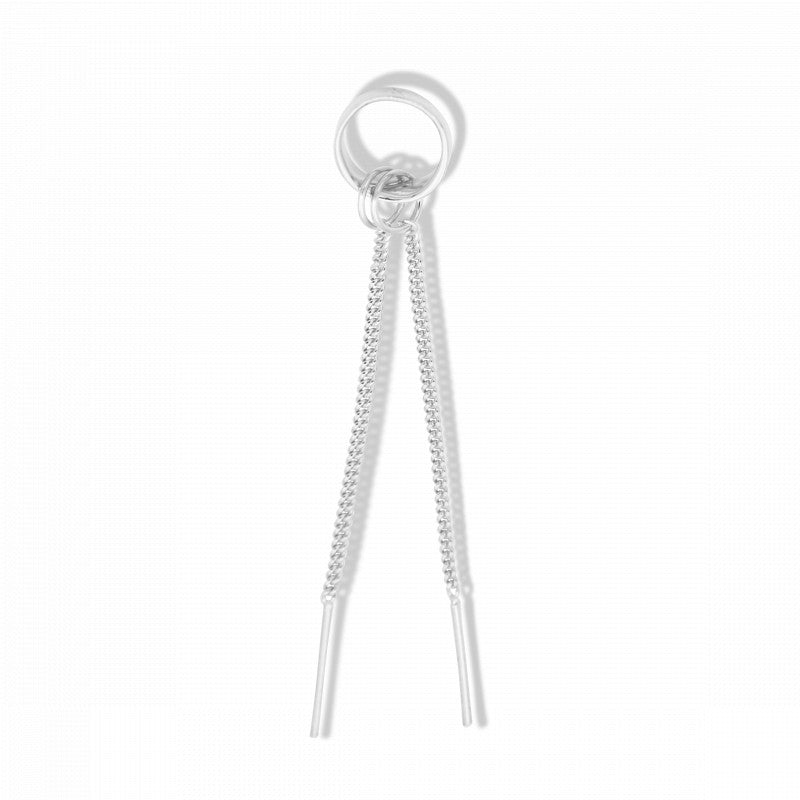 By Majime Women's Miya Drop Two Way Earring Sterling Silver In Silver