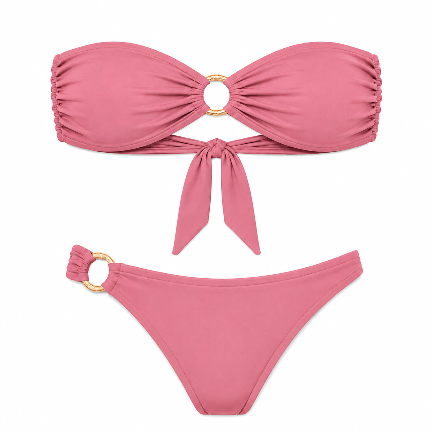 Women's Mare Bandeau Bikini- Rose Gold | Small | Chiarella