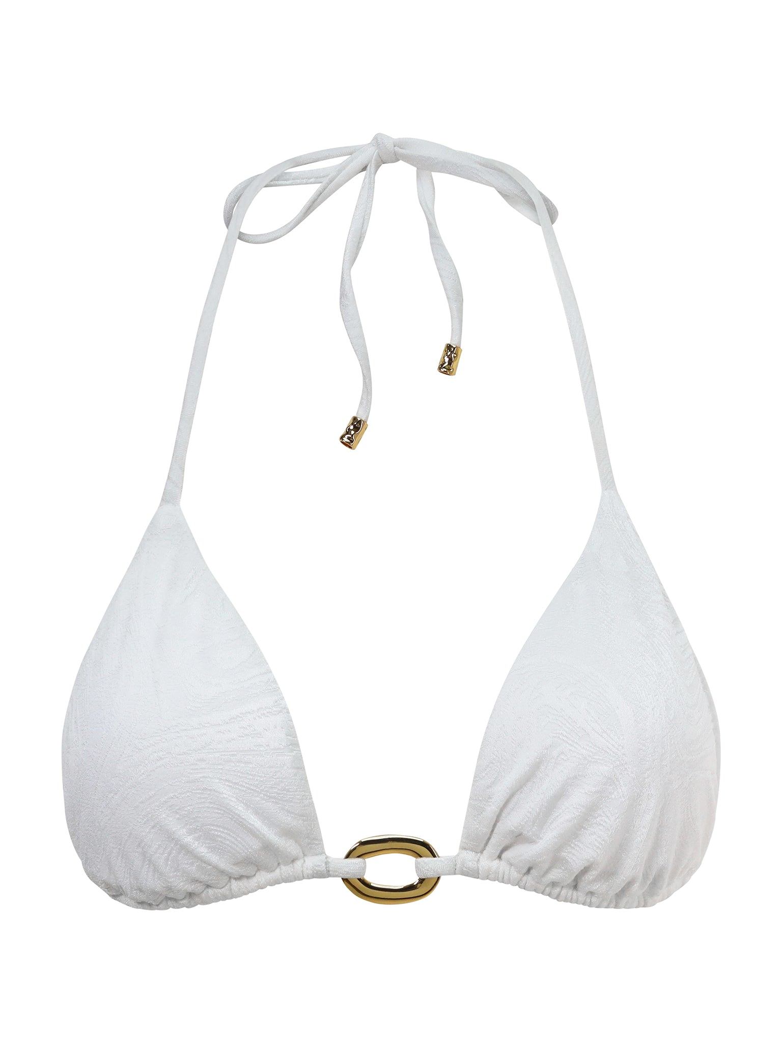 Women's Halo Bikini Top - White Rock | Medium | Baíah