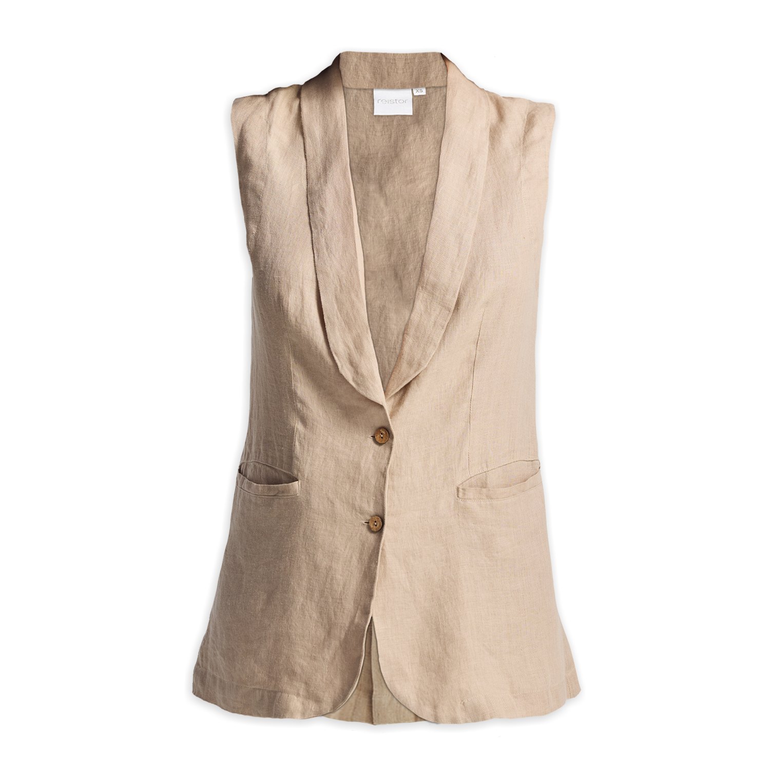 Women's Neutrals Sleeveless Hemp Jacket | Small | Reistor