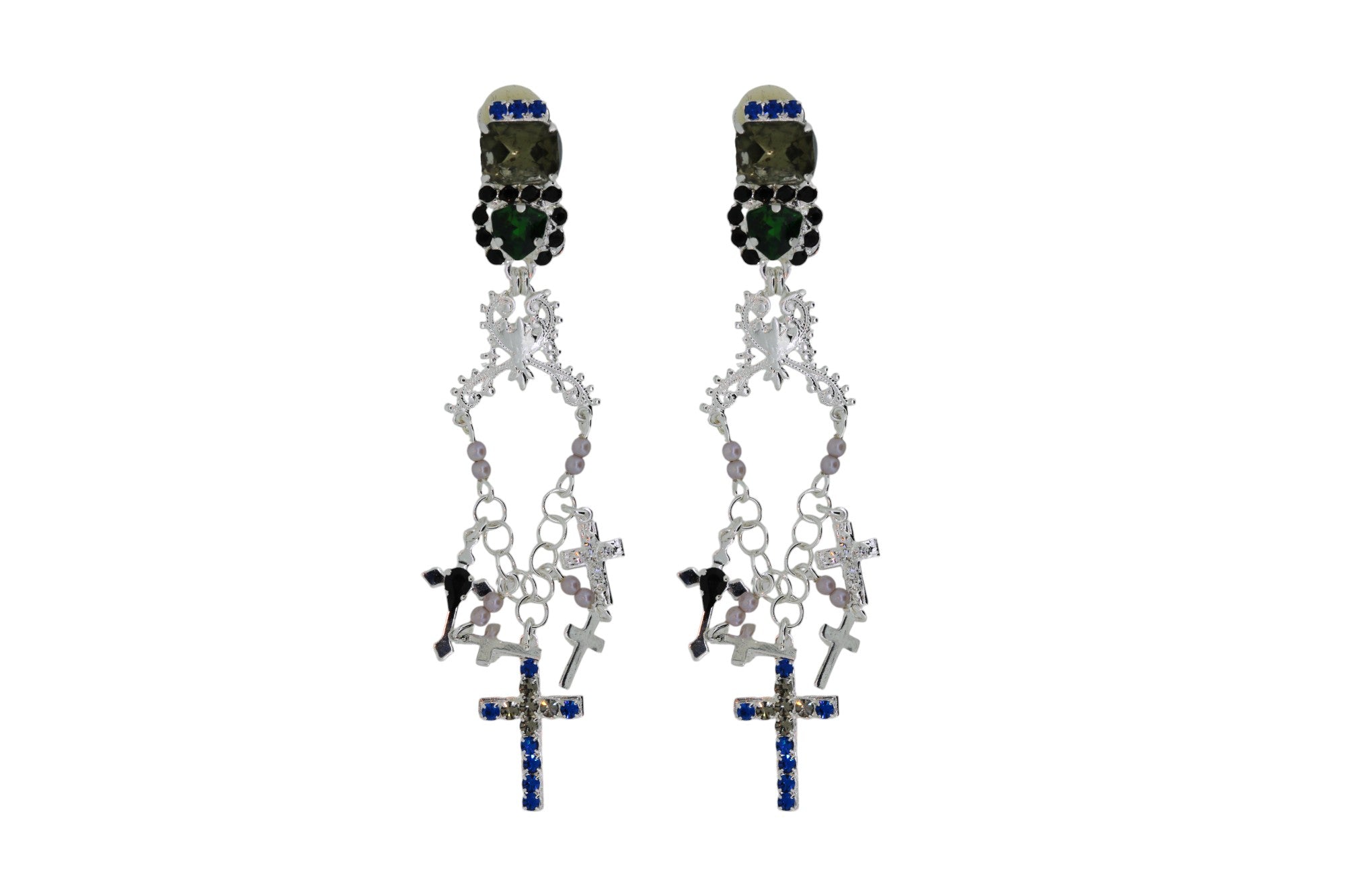 Vickisarge Women's Black / Silver The Trove Earrings - Clip In Multi