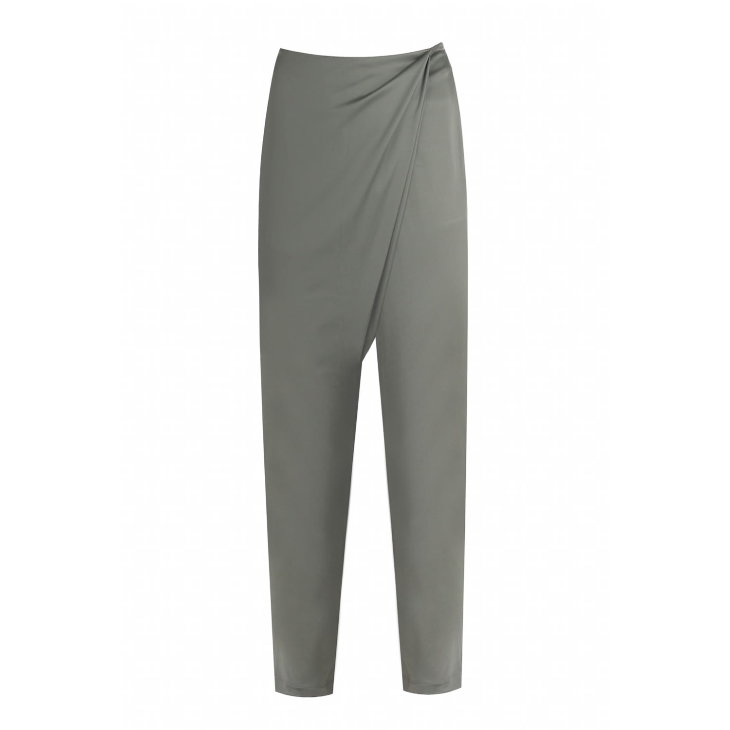 Mirimalist Women's Cross Harem Pants - Green In Green