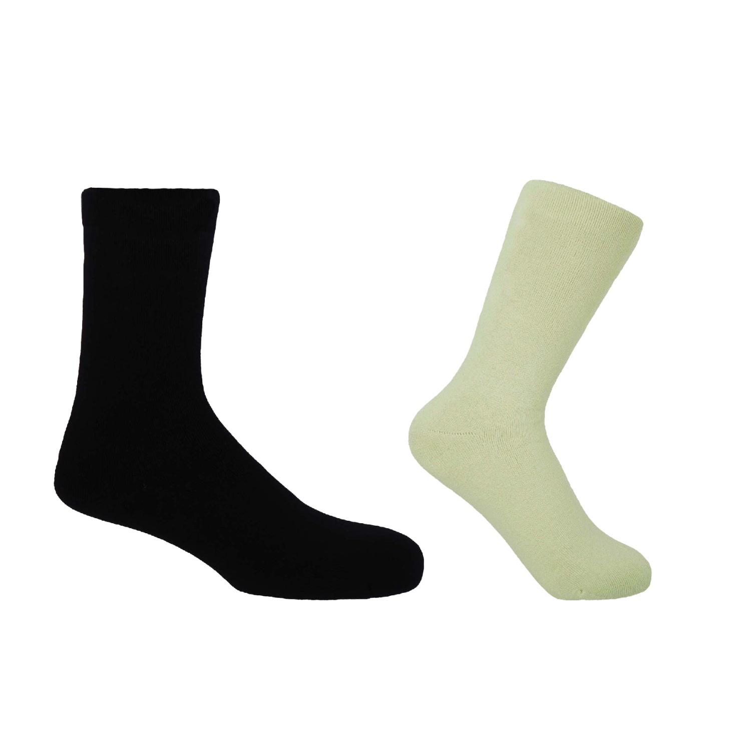 Men’s Black / Neutrals His And Hers Plain Bed Socks - Black & Cream One Size Peper Harow - Made in England