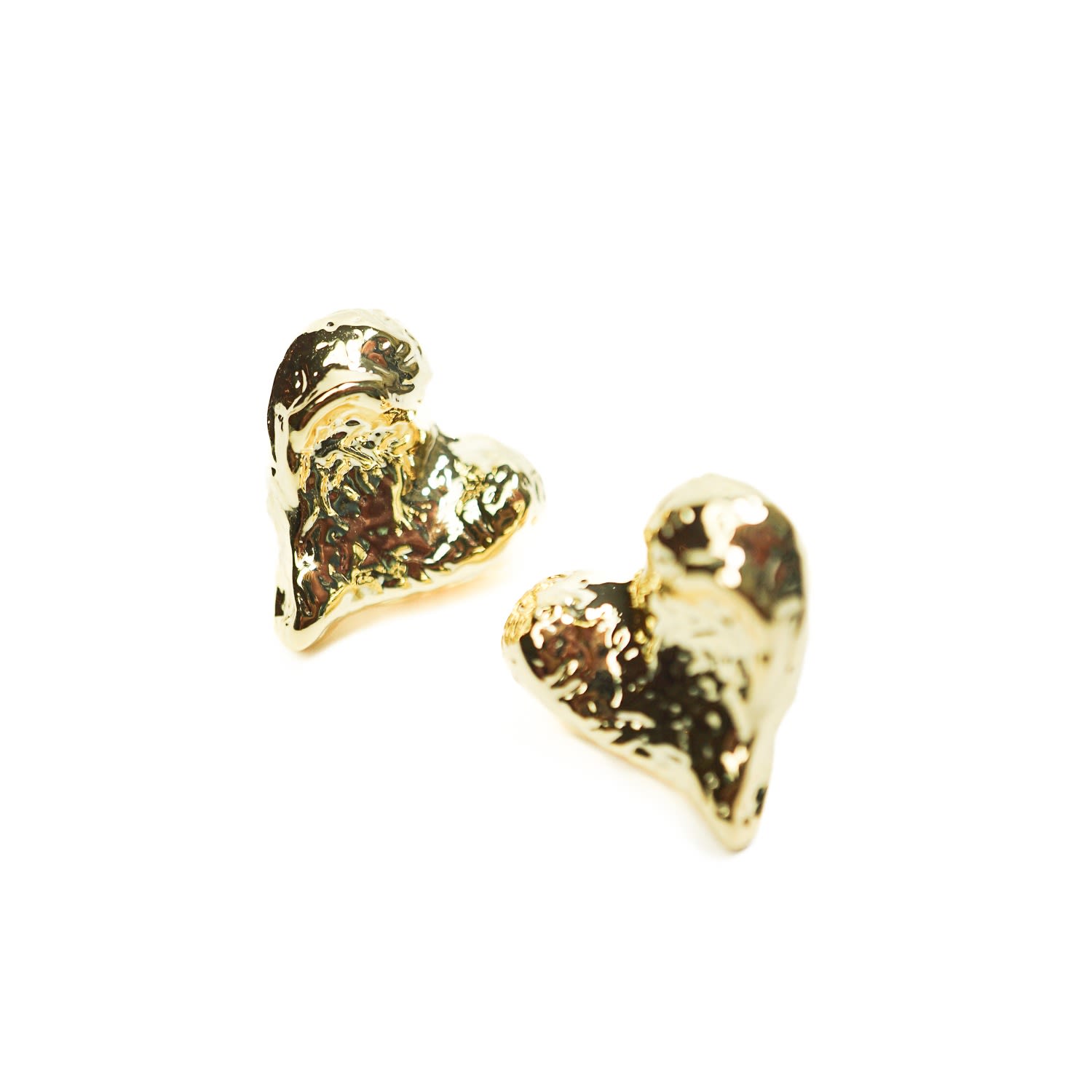 Women’s Gold Ivy Handcrafted Love Heart Ear Studs Miss Cecilia